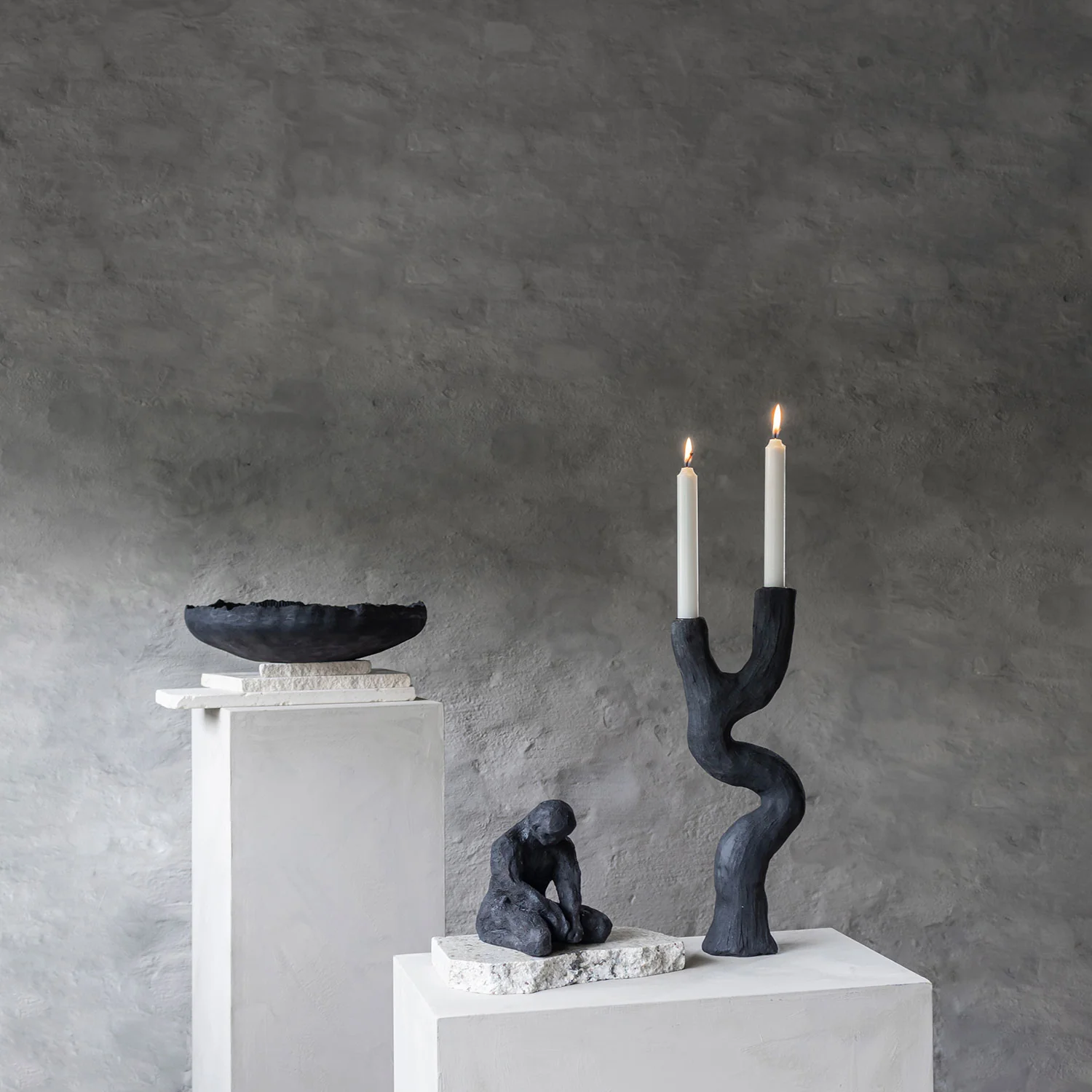 mette ditmer | art piece | candle holder | black - Image 3