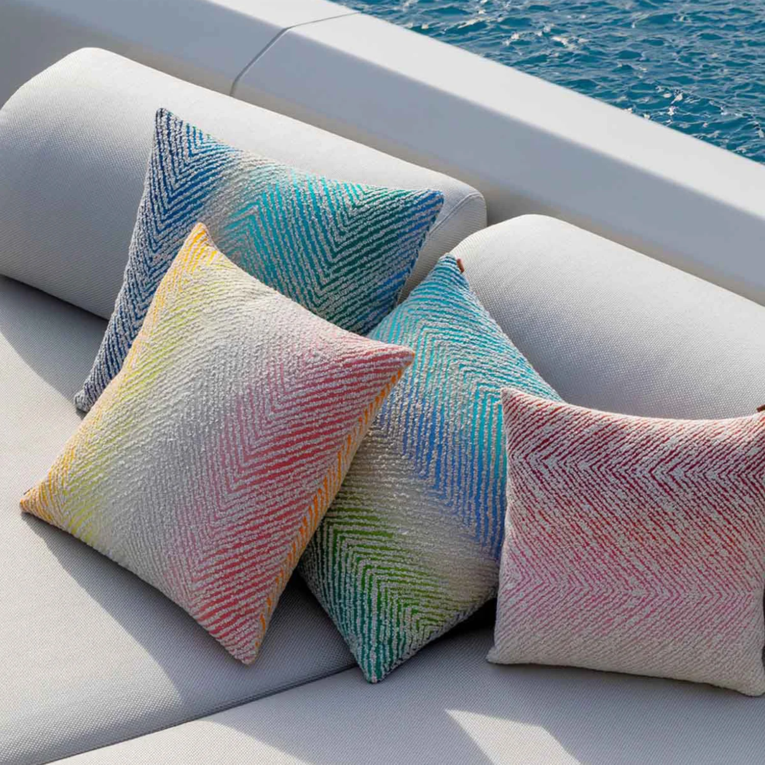 missoni home | island outdoor boucle cushion 50cm | colour 170 - Image 4