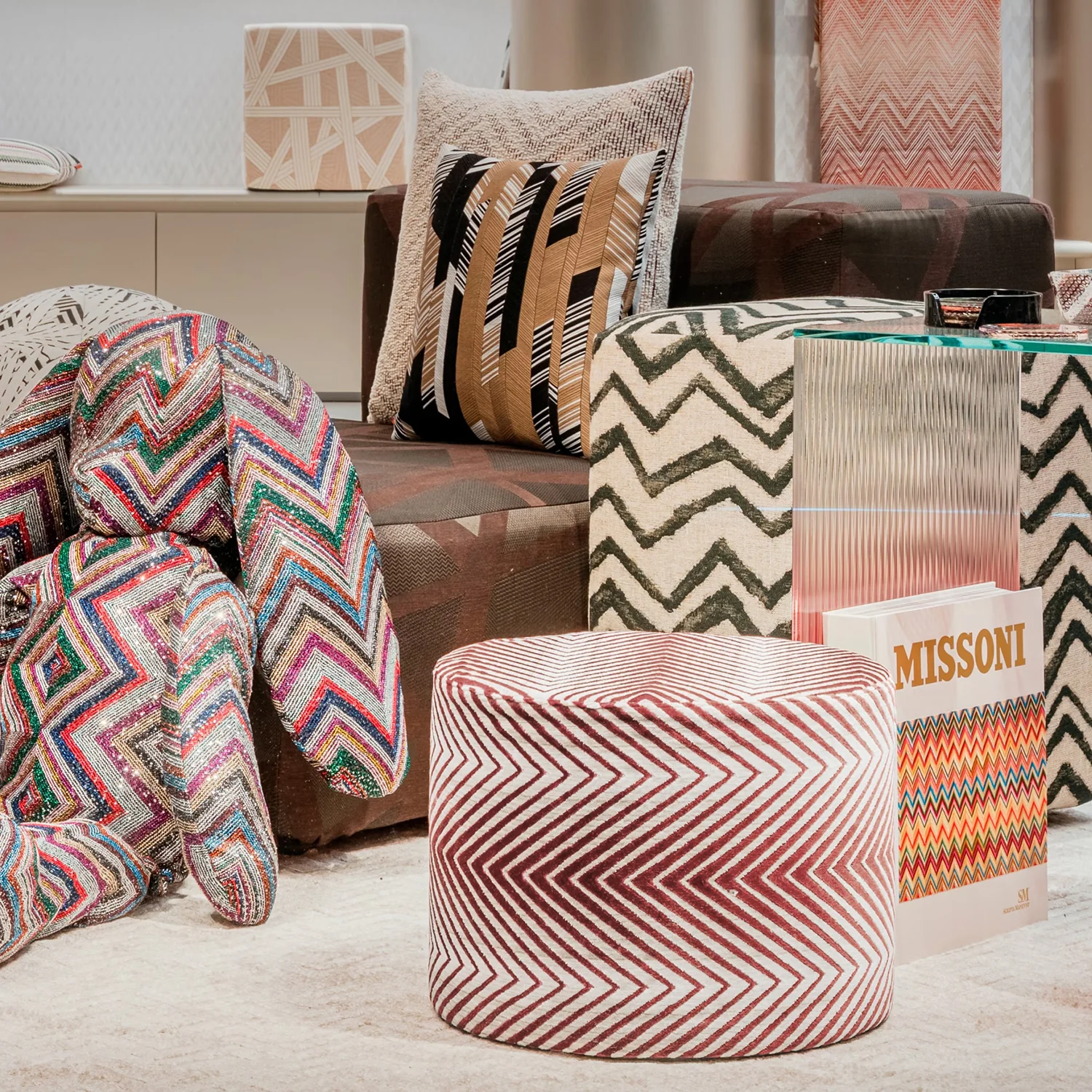 missoni home | ziggy cylinder pouf | colour 156 - Image 2