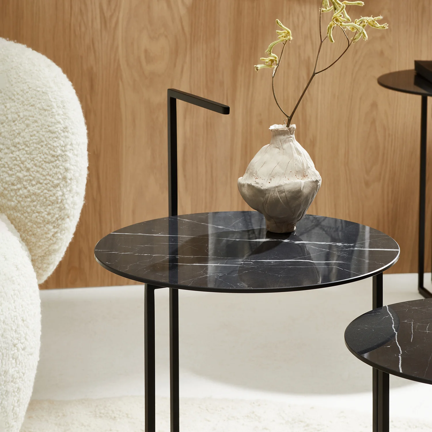 moeller design | CARRY side table | white calacatta ceramic + gold frame - Image 18