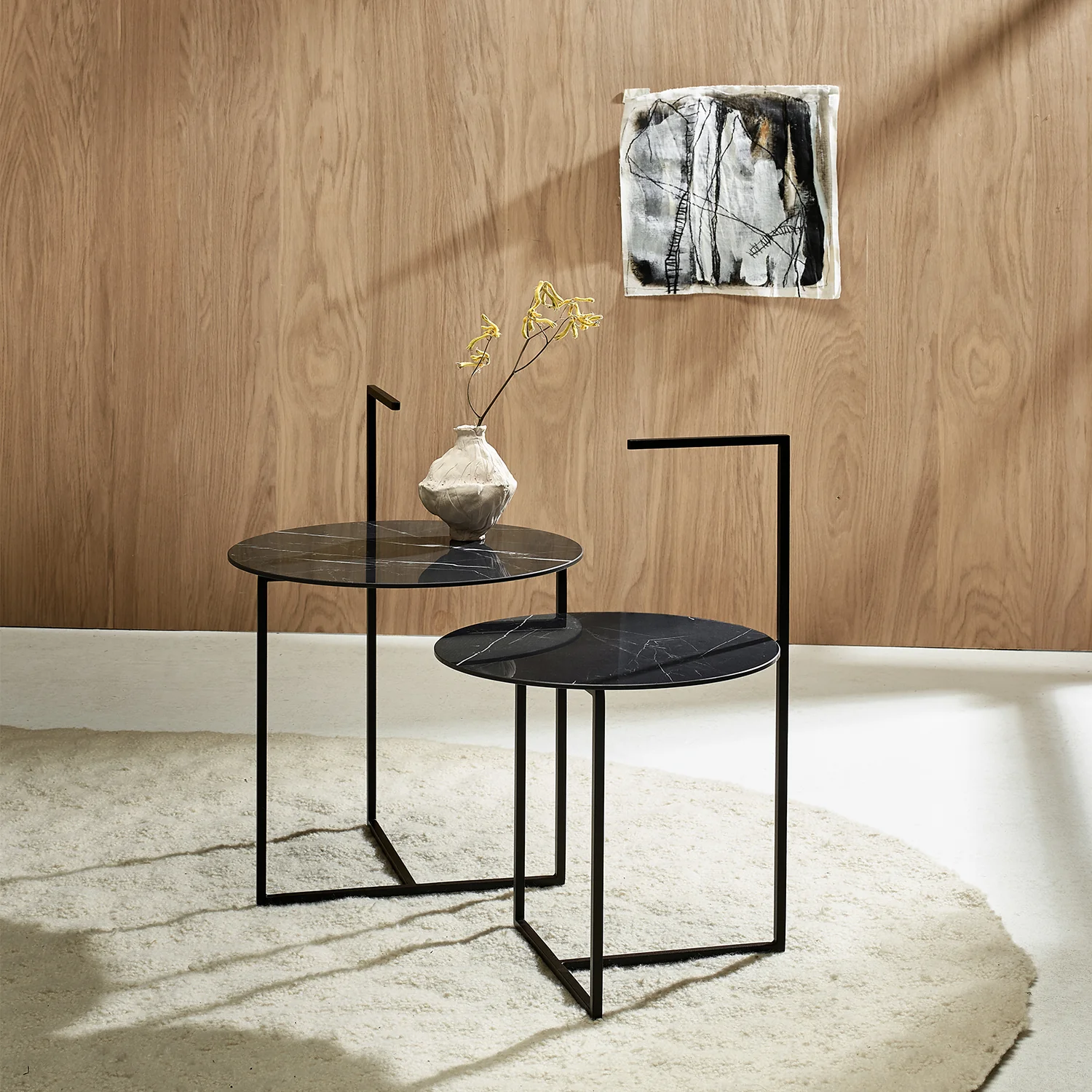 moeller design | CARRY side table | white calacatta ceramic + gold frame - Image 21