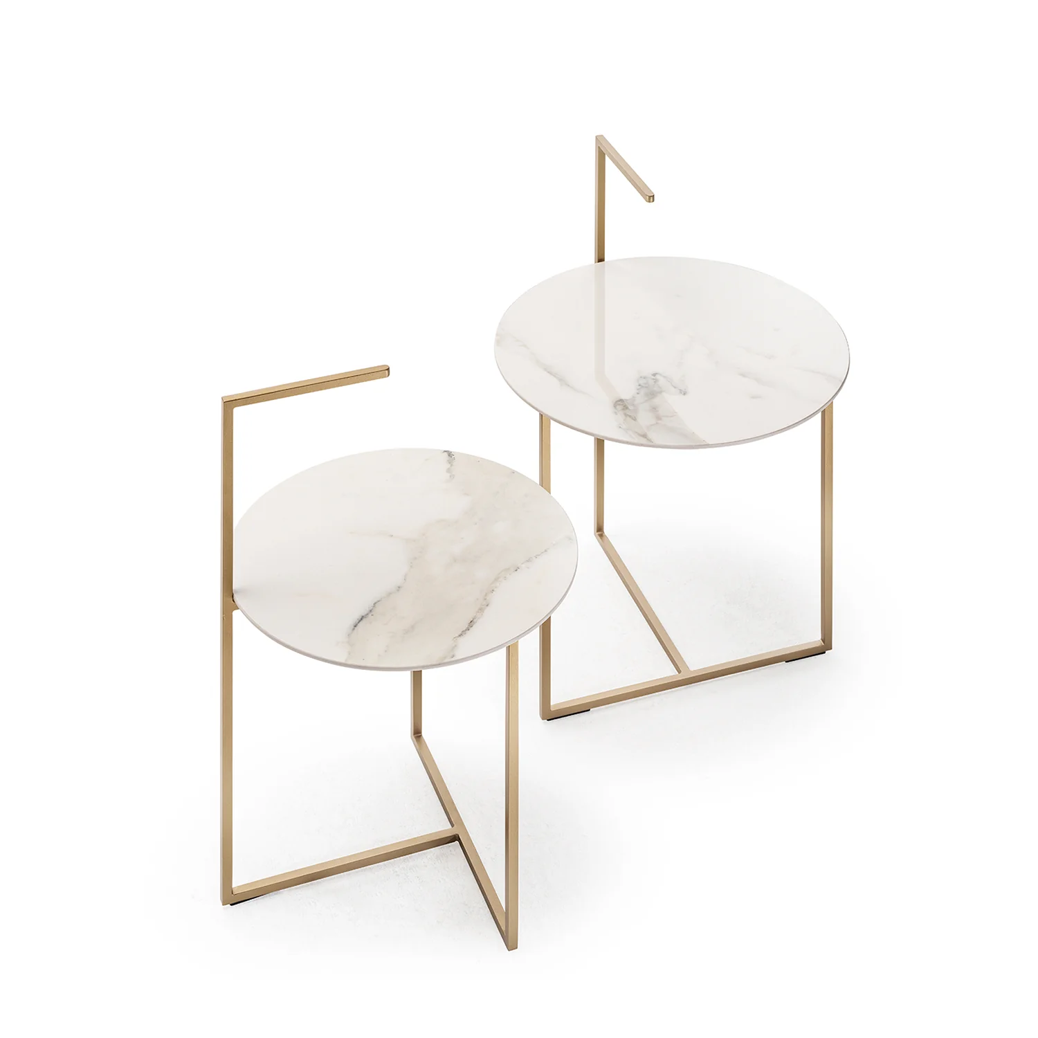 moeller design | CARRY side table | white calacatta ceramic + gold frame - Image 7