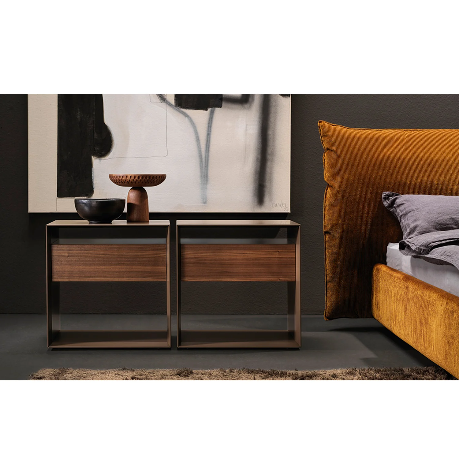 moeller design | RAG BOX K50 | chest with 1 drawer | black + mud grey - Image 4