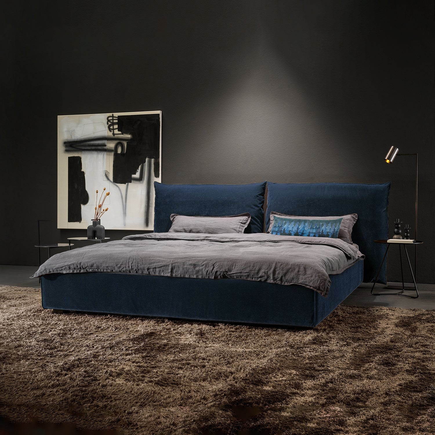moeller design | ROSE king bed with adjustable headrest | charmelle cord 64 - Image 2