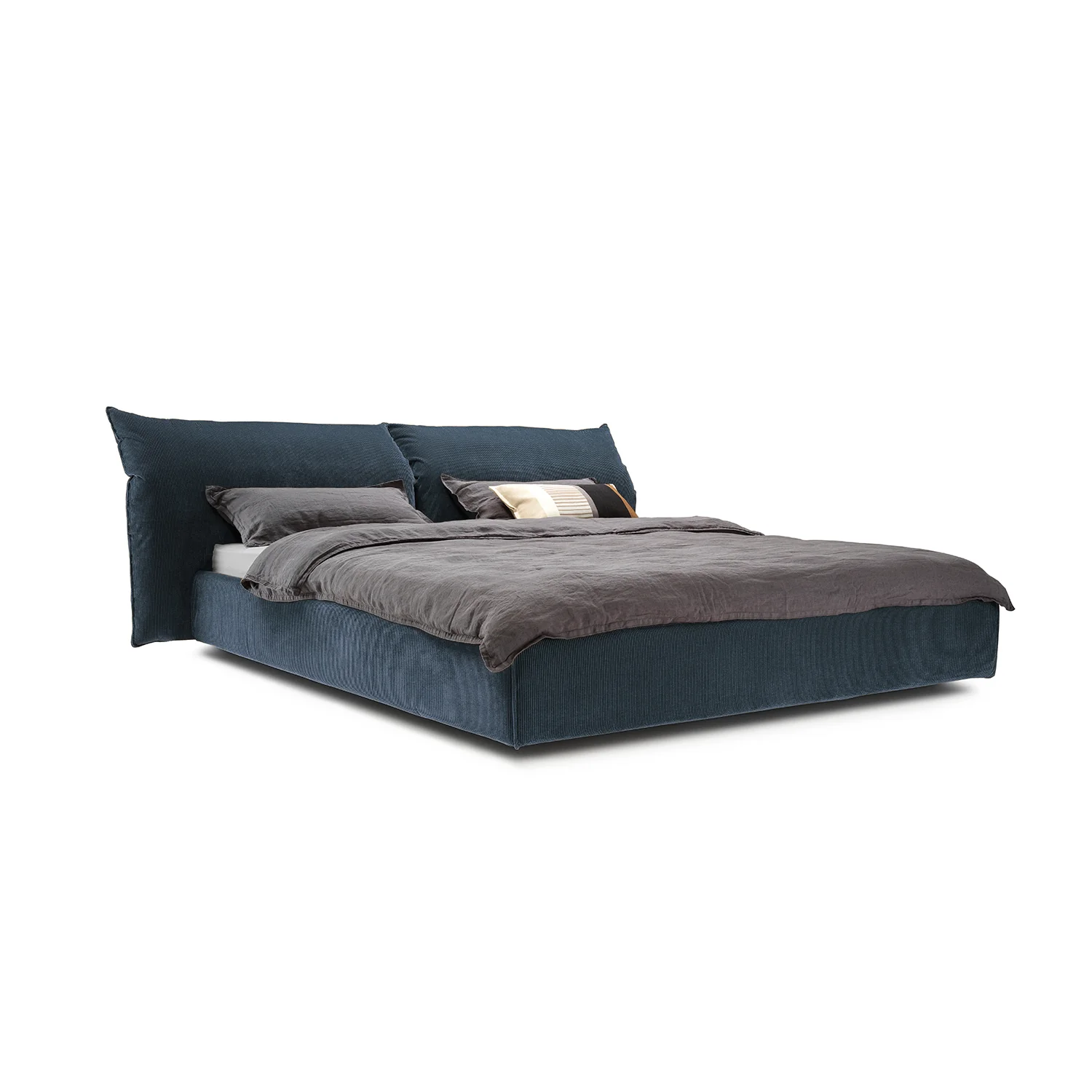 moeller design | ROSE queen bed with adjustable headrest | charmelle cord 64