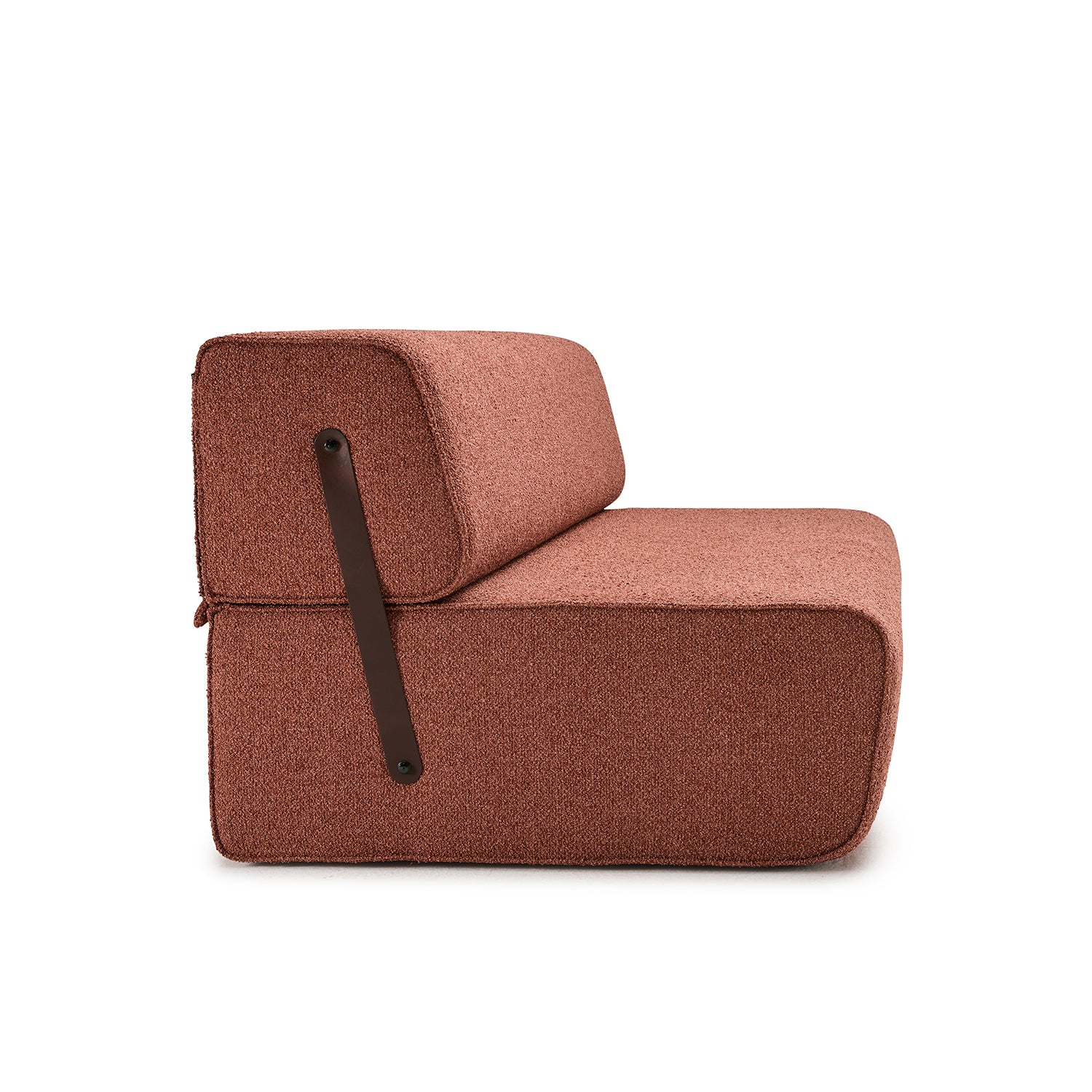 moeller design | slounge sofa bed | loop burgundy 34 + leather strap - Image 3