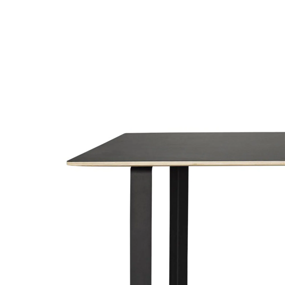 muuto | 70/70 table | black linoleum + black base 170x85cm - Image 3