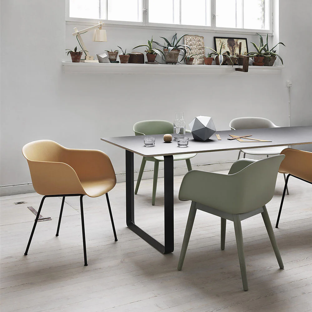muuto | 70/70 table | black linoleum + black base 225x90cm - Image 4