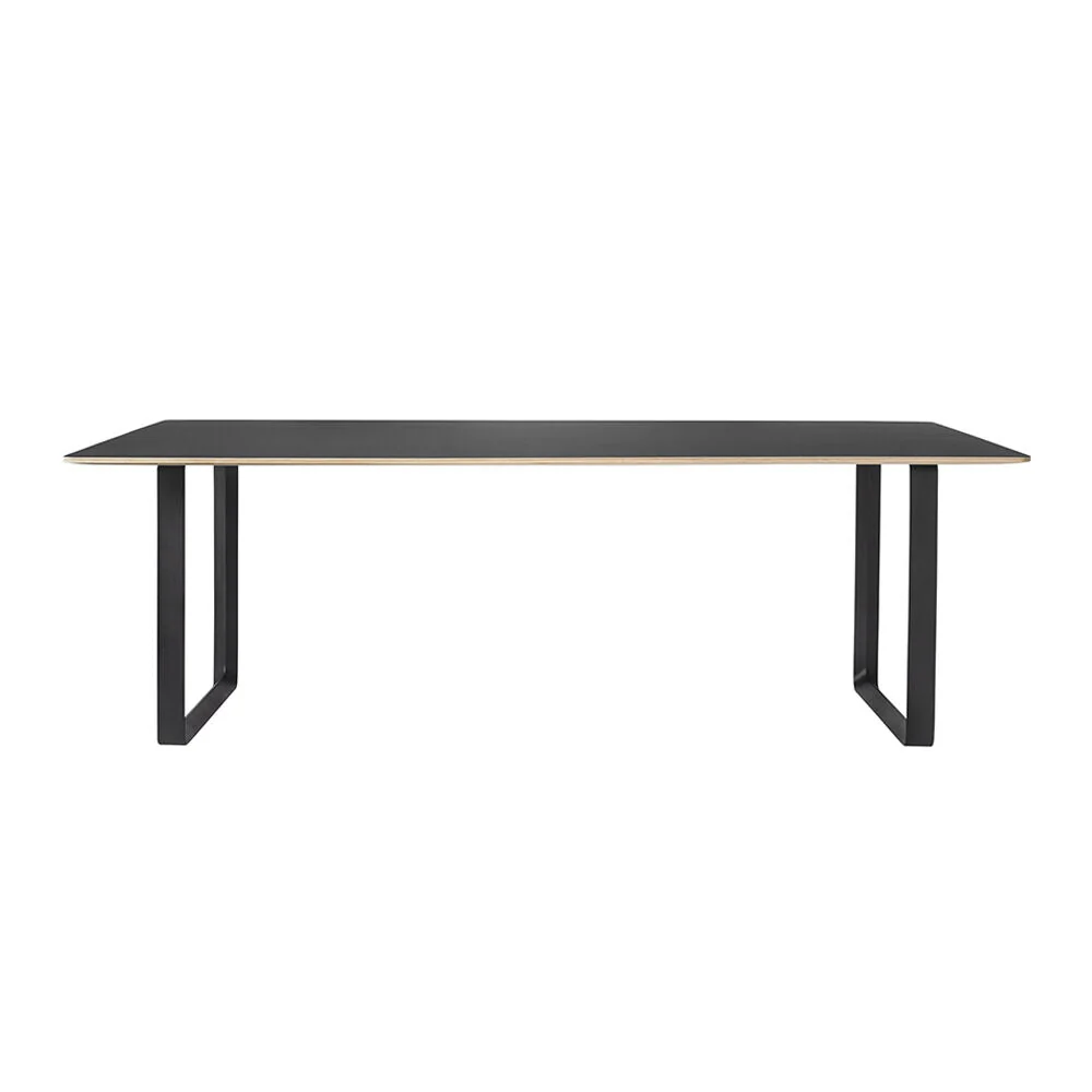muuto | 70/70 table | black linoleum + black base 225x90cm - Image 5