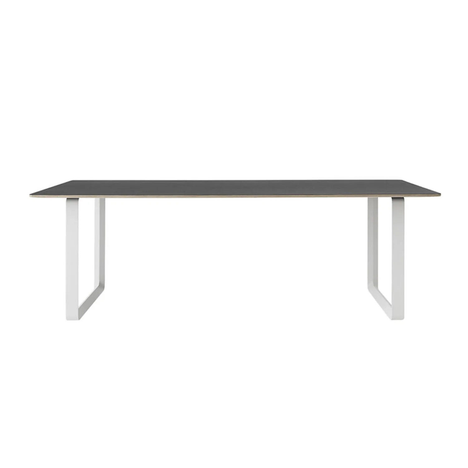 muuto | 70/70 table | black linoleum + white base 225x90cm - Image 3