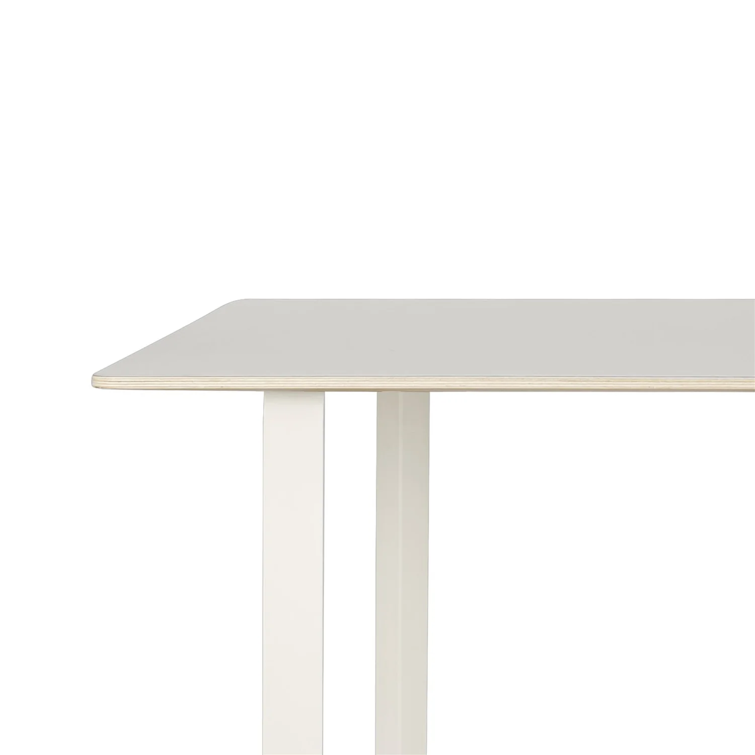 muuto | 70/70 table | grey linoleum + white base 225x90cm - Image 3