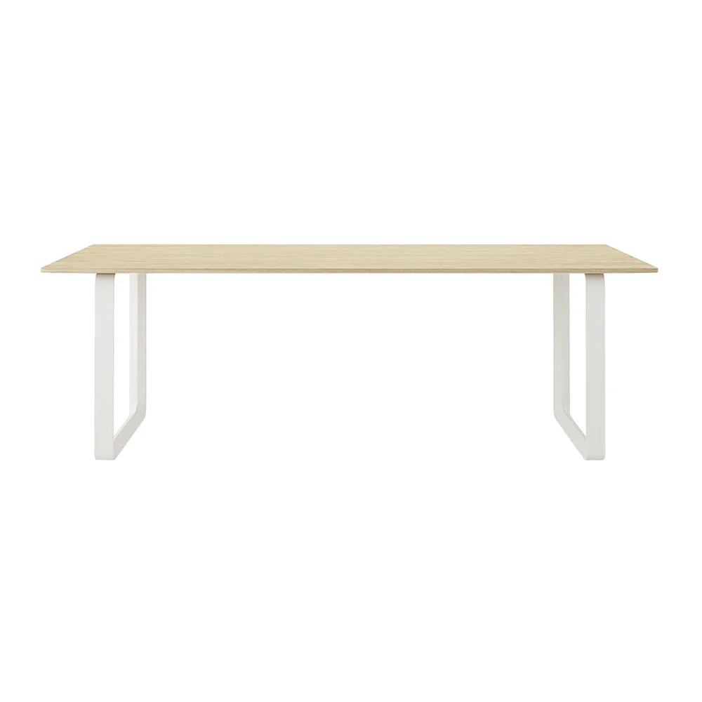 muuto | 70/70 table | oak veneer + white base 225x90cm - Image 5