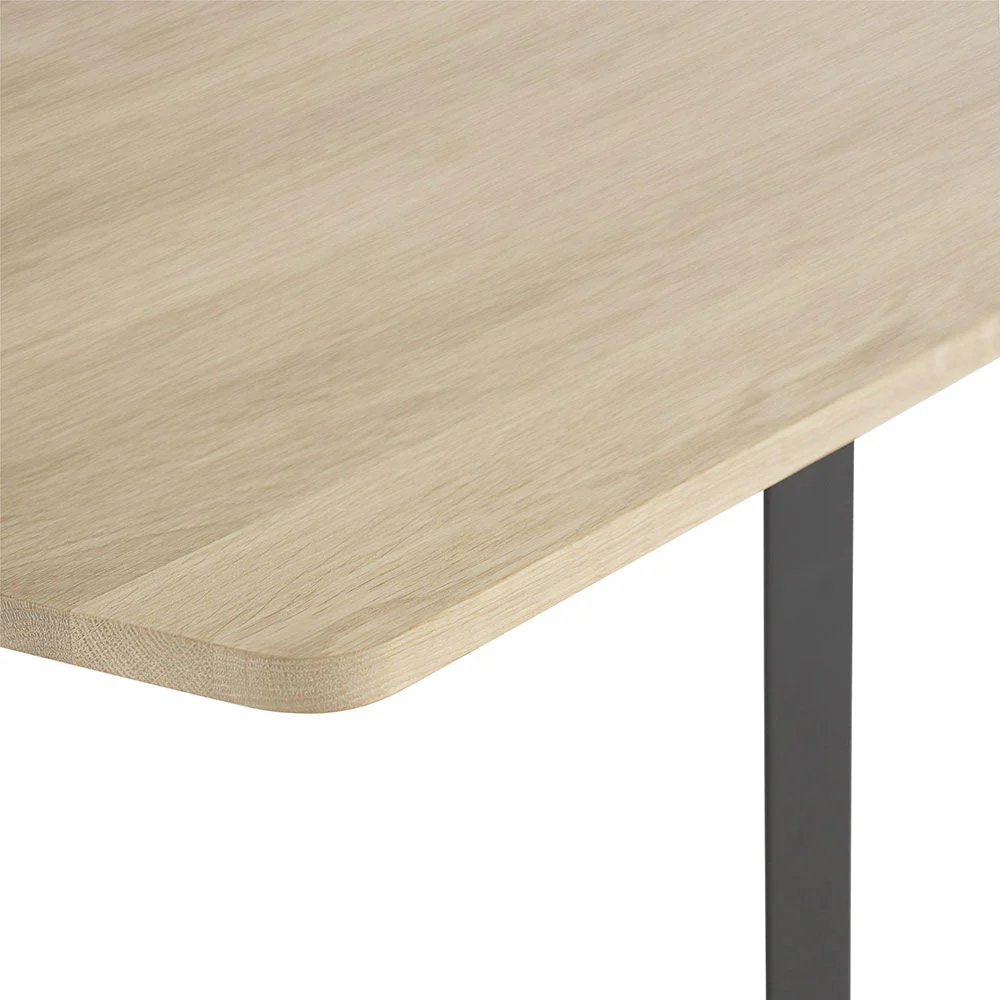muuto | 70/70 table | solid oak + black base 255x108cm - Image 2