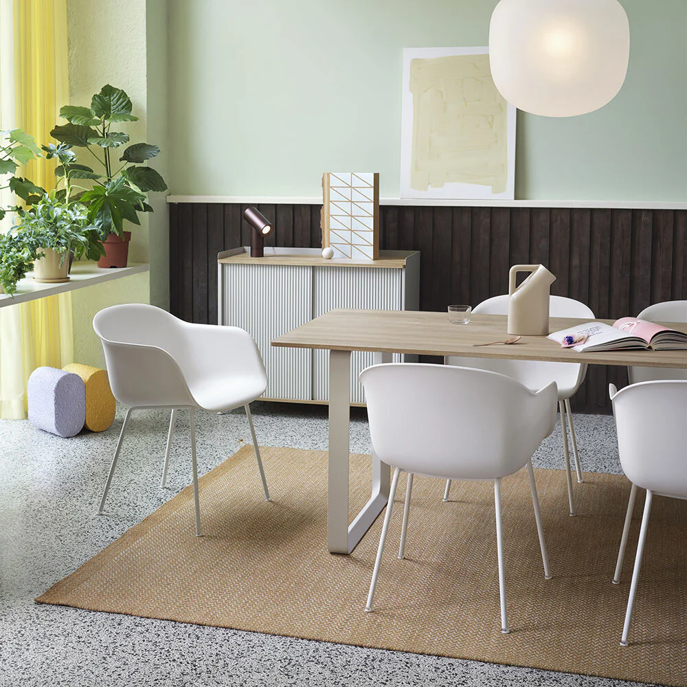 muuto | 70/70 table | solid oak + white base 170x85cm - Image 2