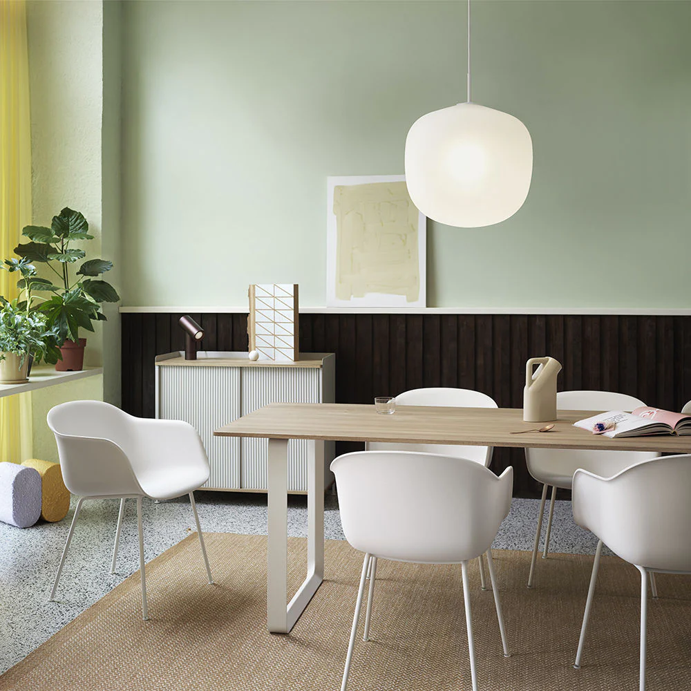 muuto | 70/70 table | solid oak + white base 225x90cm - Image 3