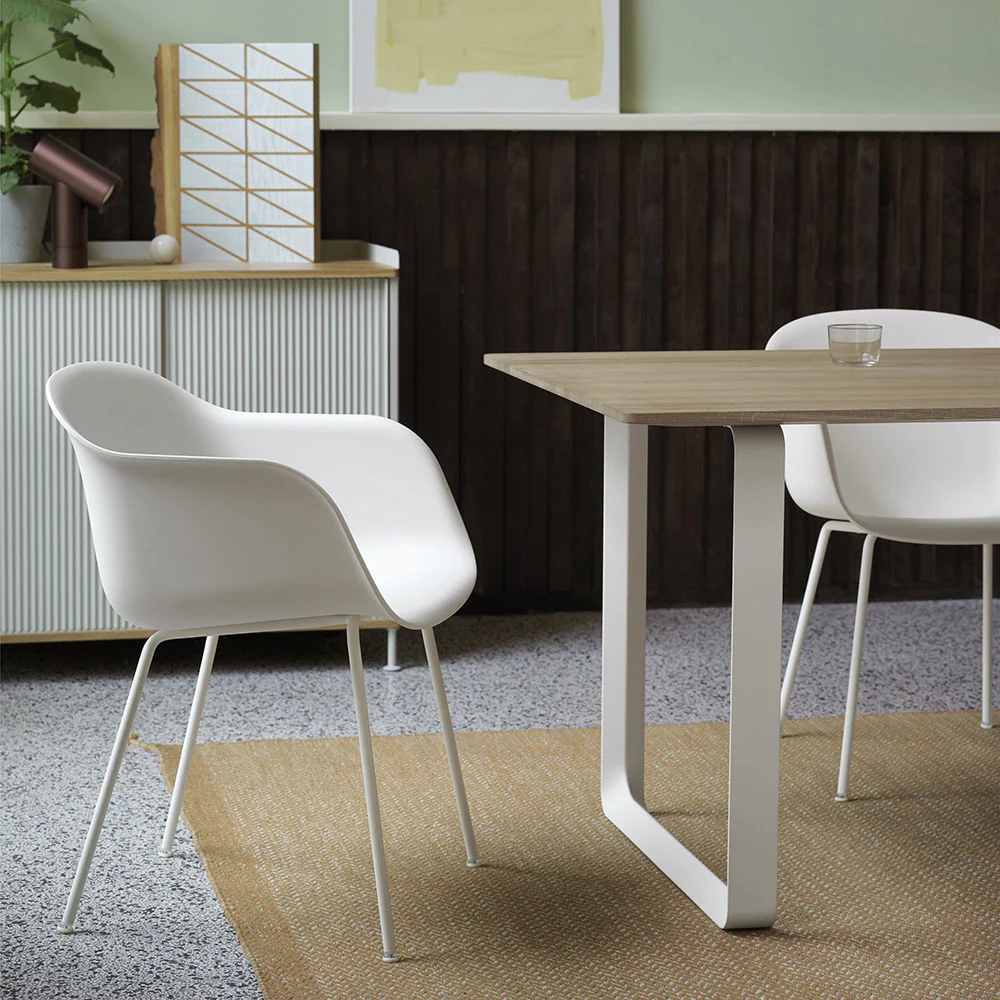 muuto | 70/70 table | solid oak + white base 225x90cm - Image 4