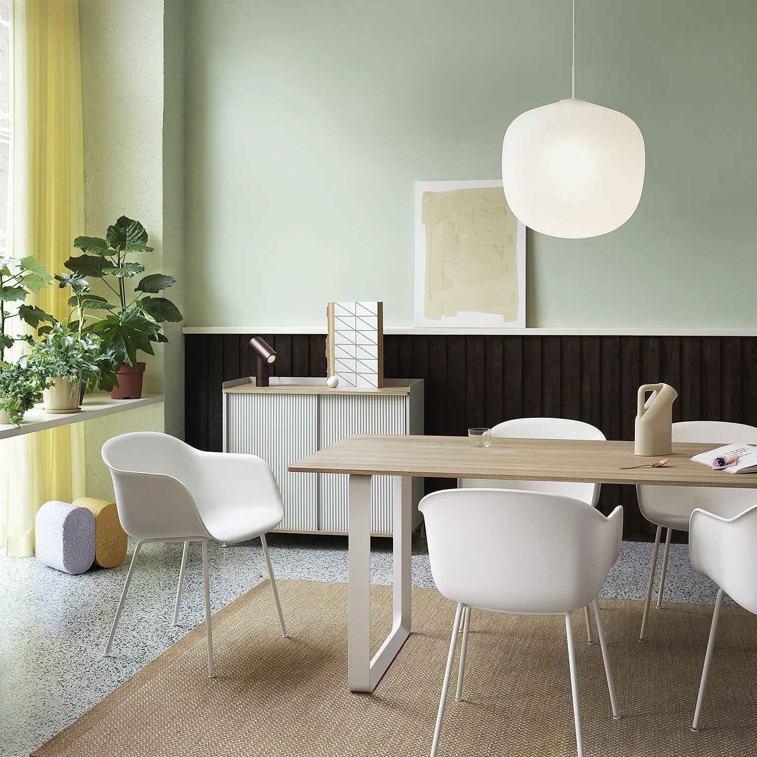 muuto | 70/70 table | solid oak + white base 225x90cm - Image 8