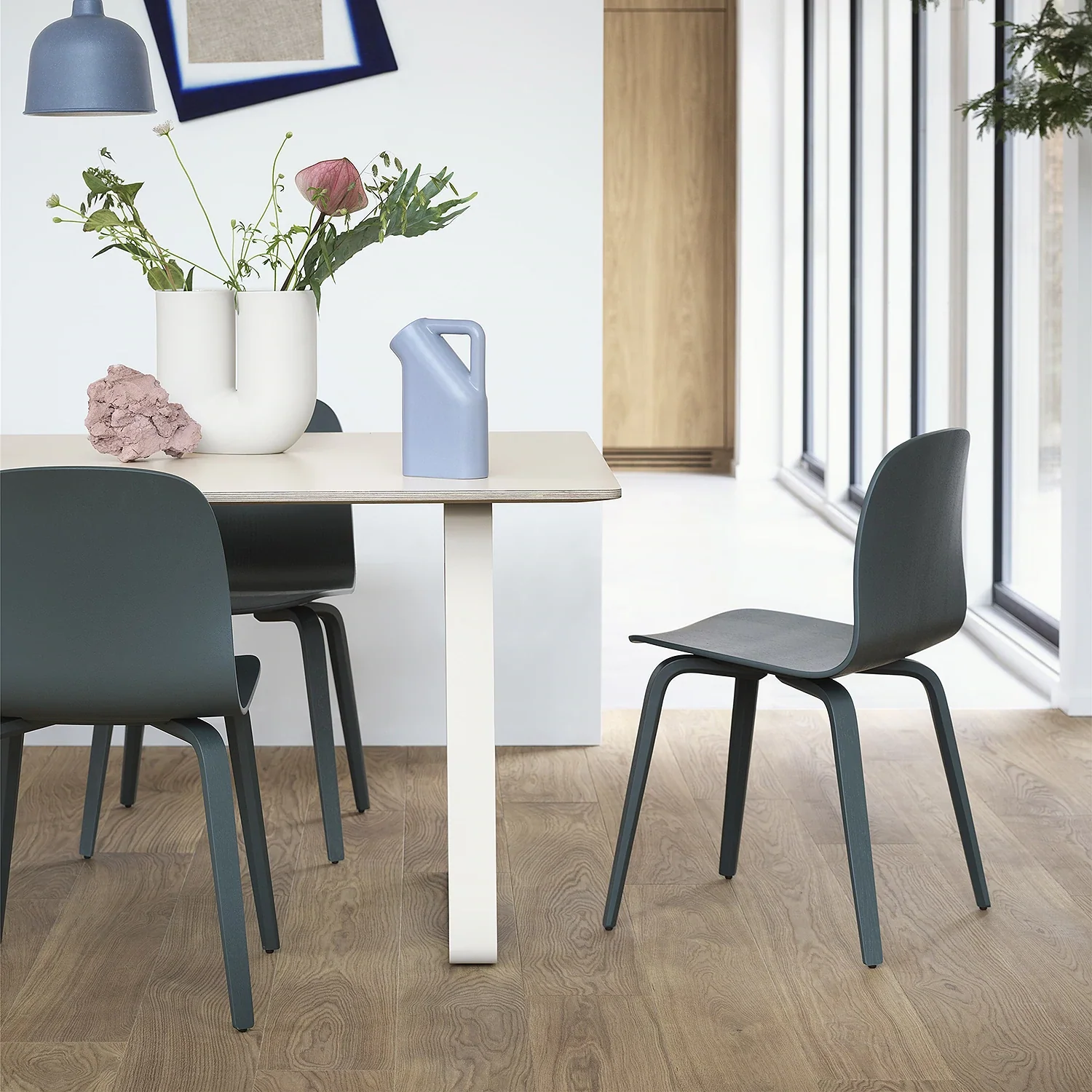 muuto | 70/70 table | solid oak + white base 225x90cm - Image 9