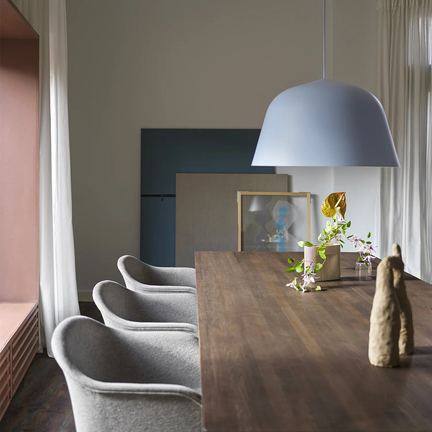 muuto | 70/70 table | solid smoked oak + black base 170x85cm - Image 2