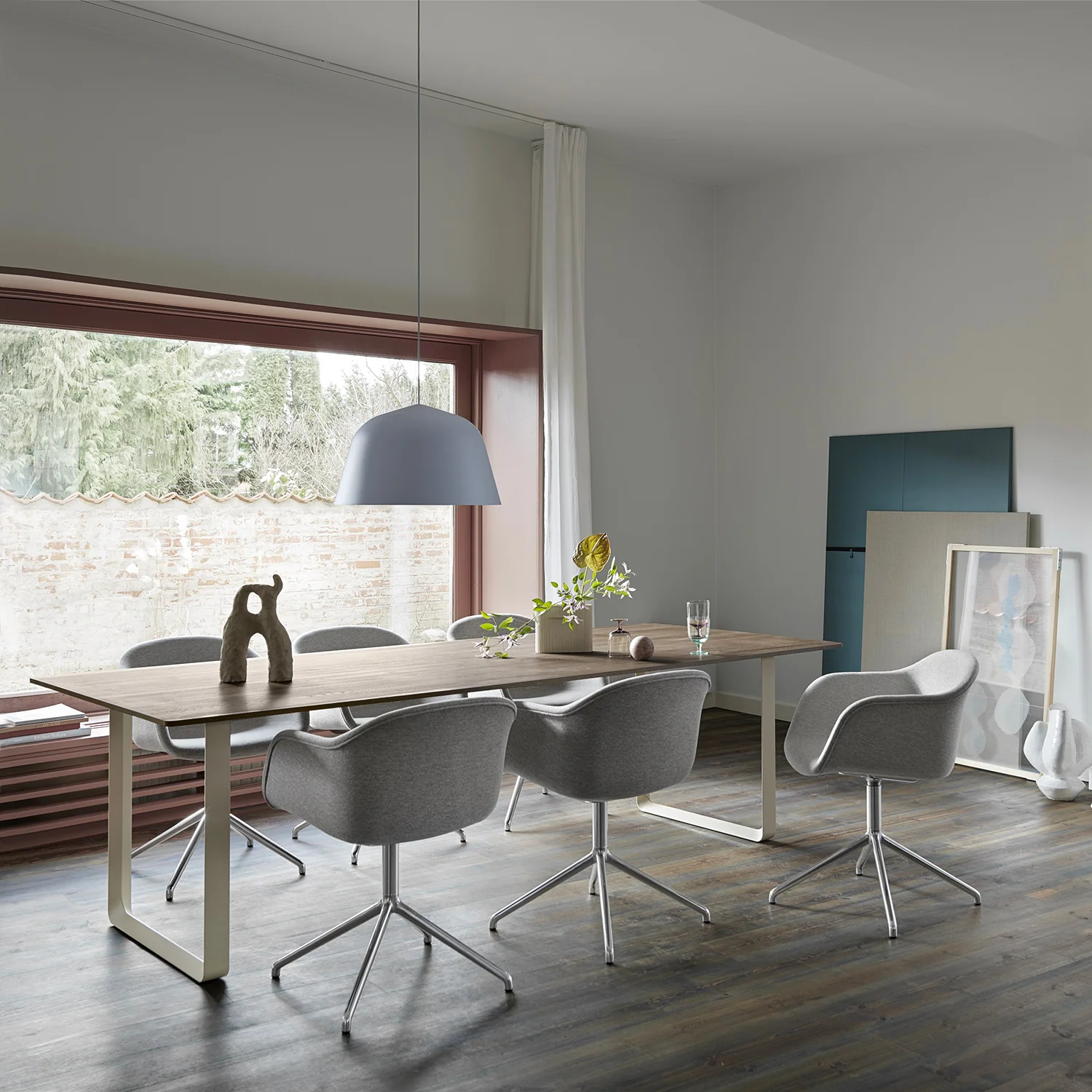 muuto | 70/70 table | solid smoked oak + black base 170x85cm - Image 4