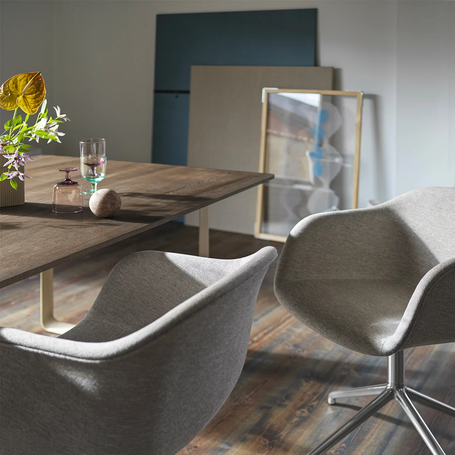 muuto | 70/70 table | solid smoked oak + black base 170x85cm - Image 8