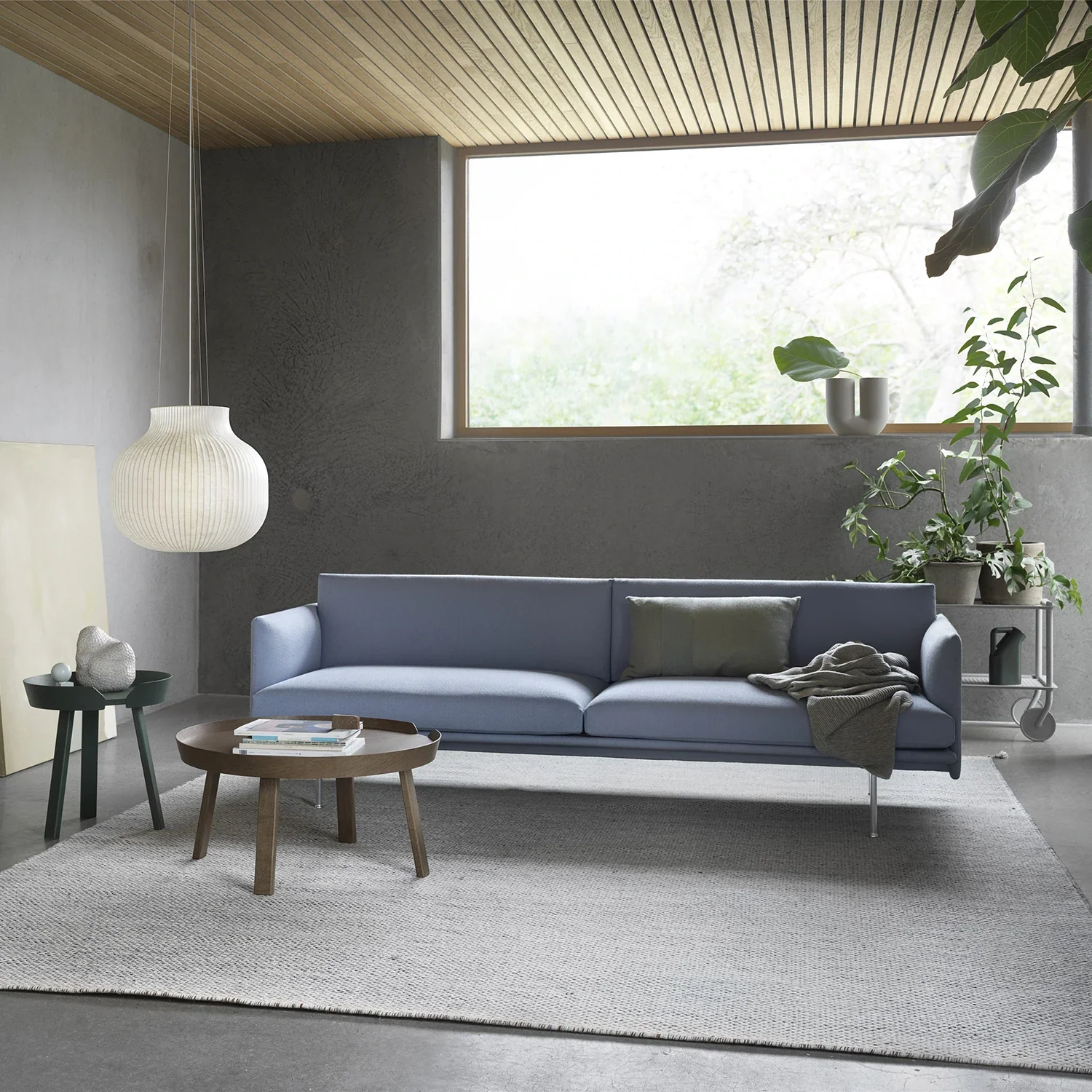 muuto | around coffee table | large stained dark brown - Image 4