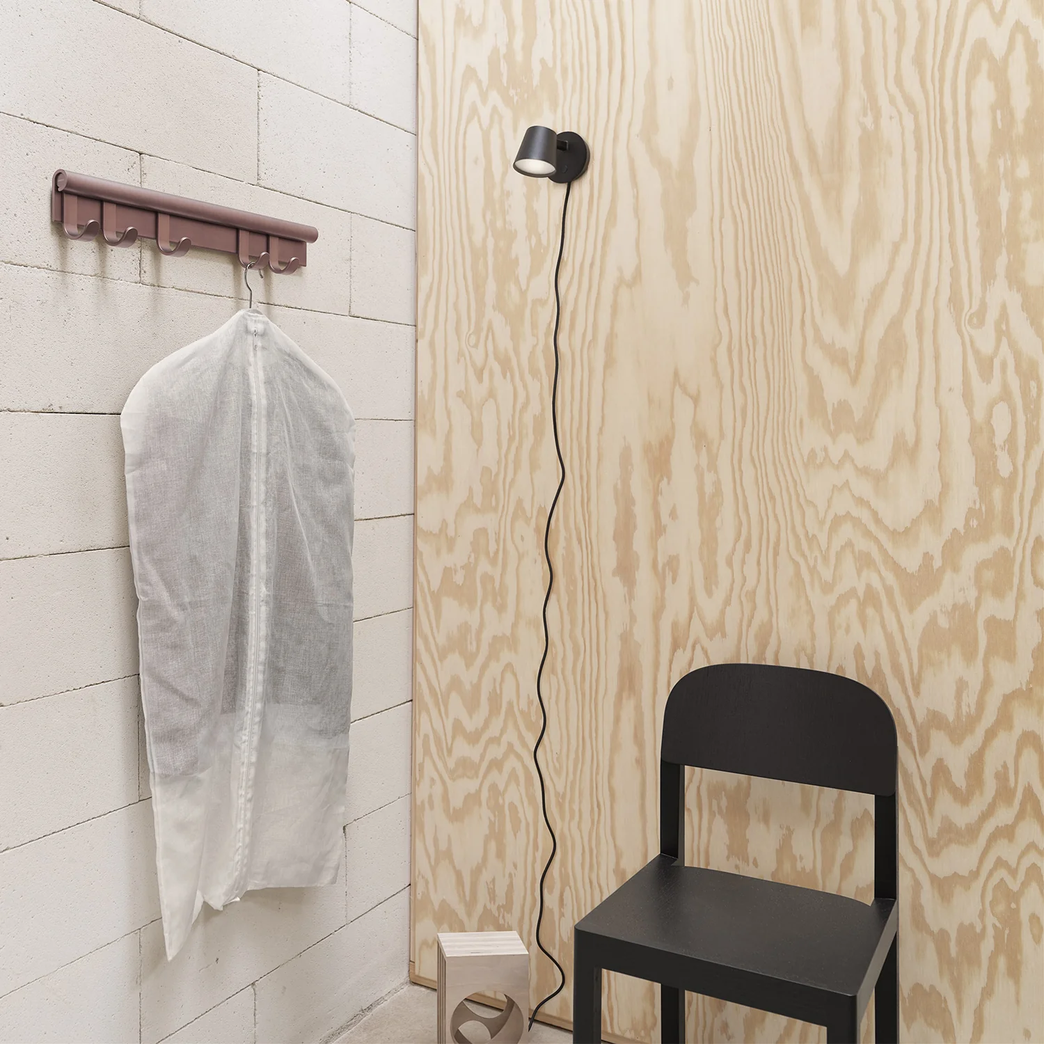 muuto | coil coat rack | plum 60cm - Image 3