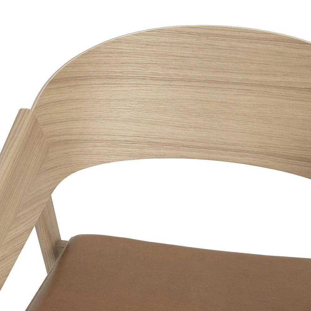 muuto | cover lounge chair | refine oak + cognac leather - Image 5