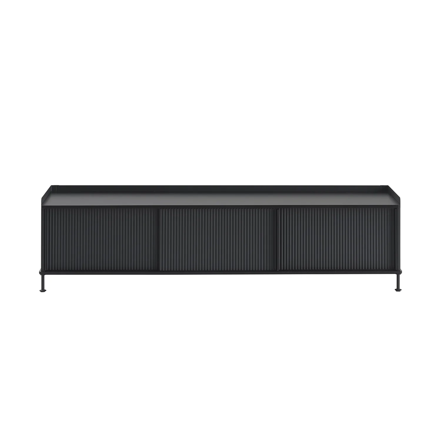 muuto | enfold sideboard low long | anthracite black + black - Image 2