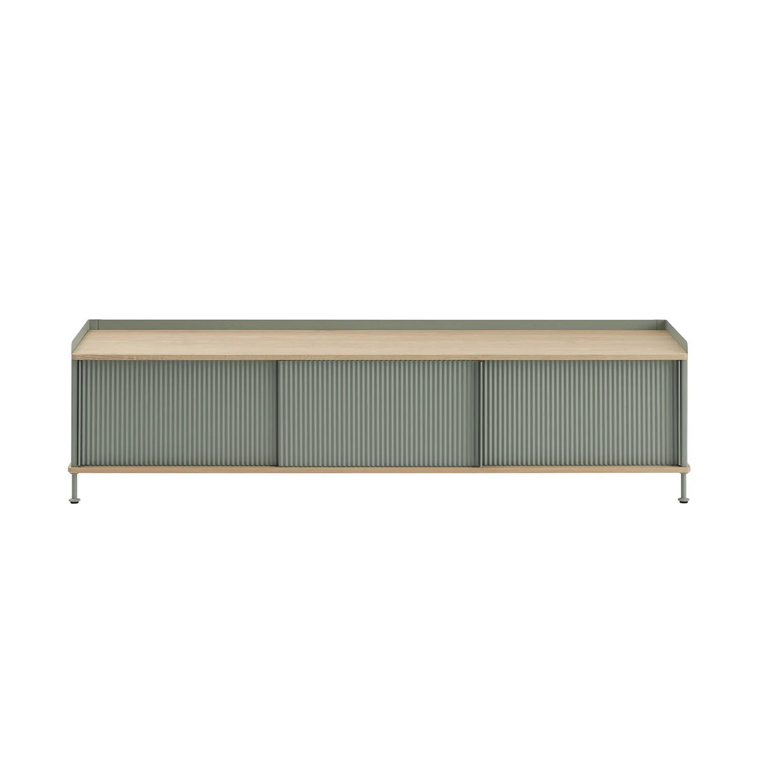 muuto | enfold sideboard low long | dusty green + oiled oak - Image 2