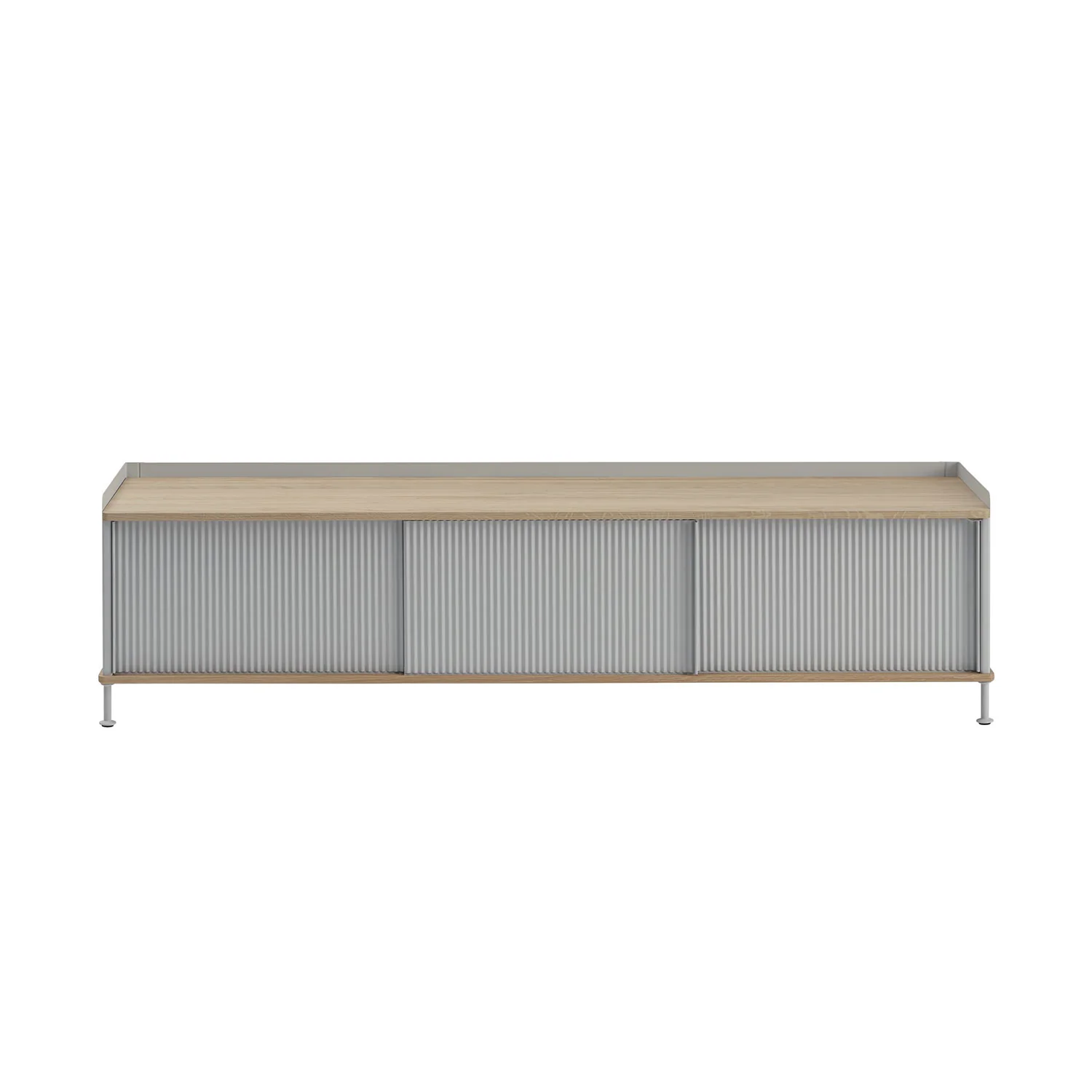 muuto | enfold sideboard low long | grey + oiled oak - Image 2