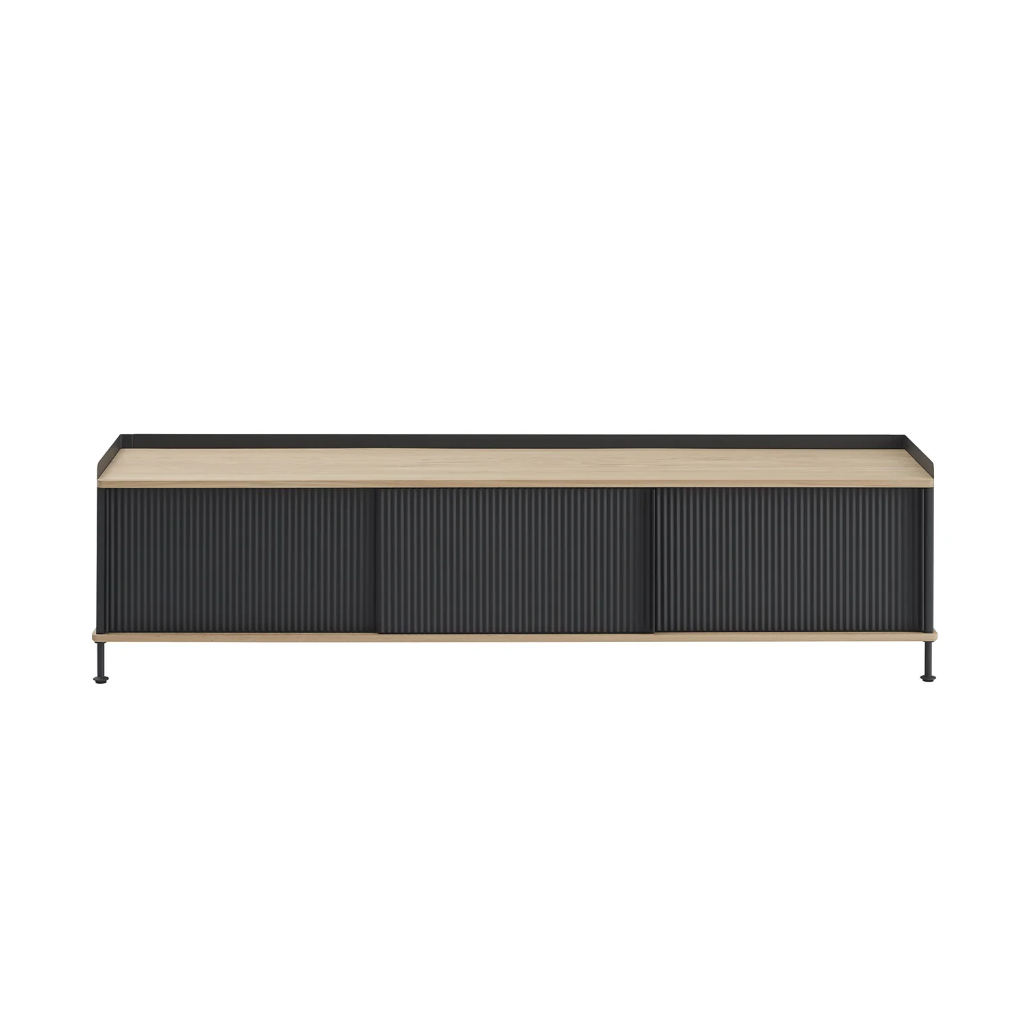 muuto | enfold sideboard low long | anthracite black + oiled oak - Image 2