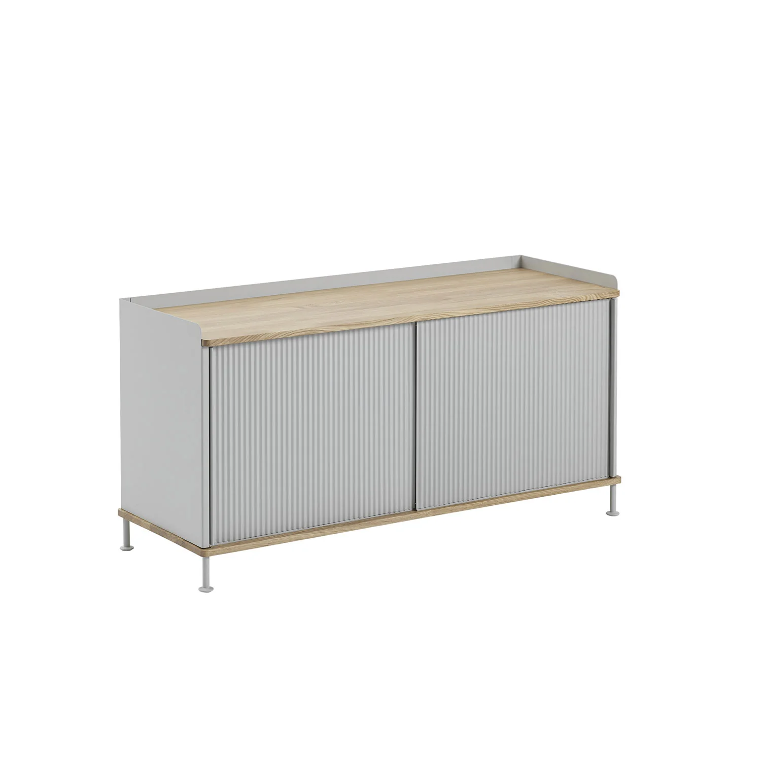 muuto | enfold sideboard low | grey + oiled oak