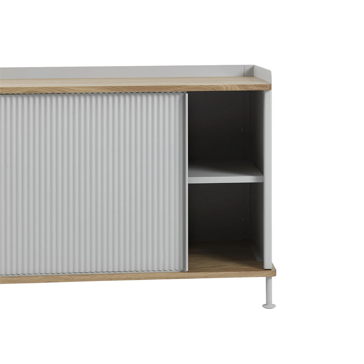 muuto | enfold sideboard low | grey + oiled oak - Image 4