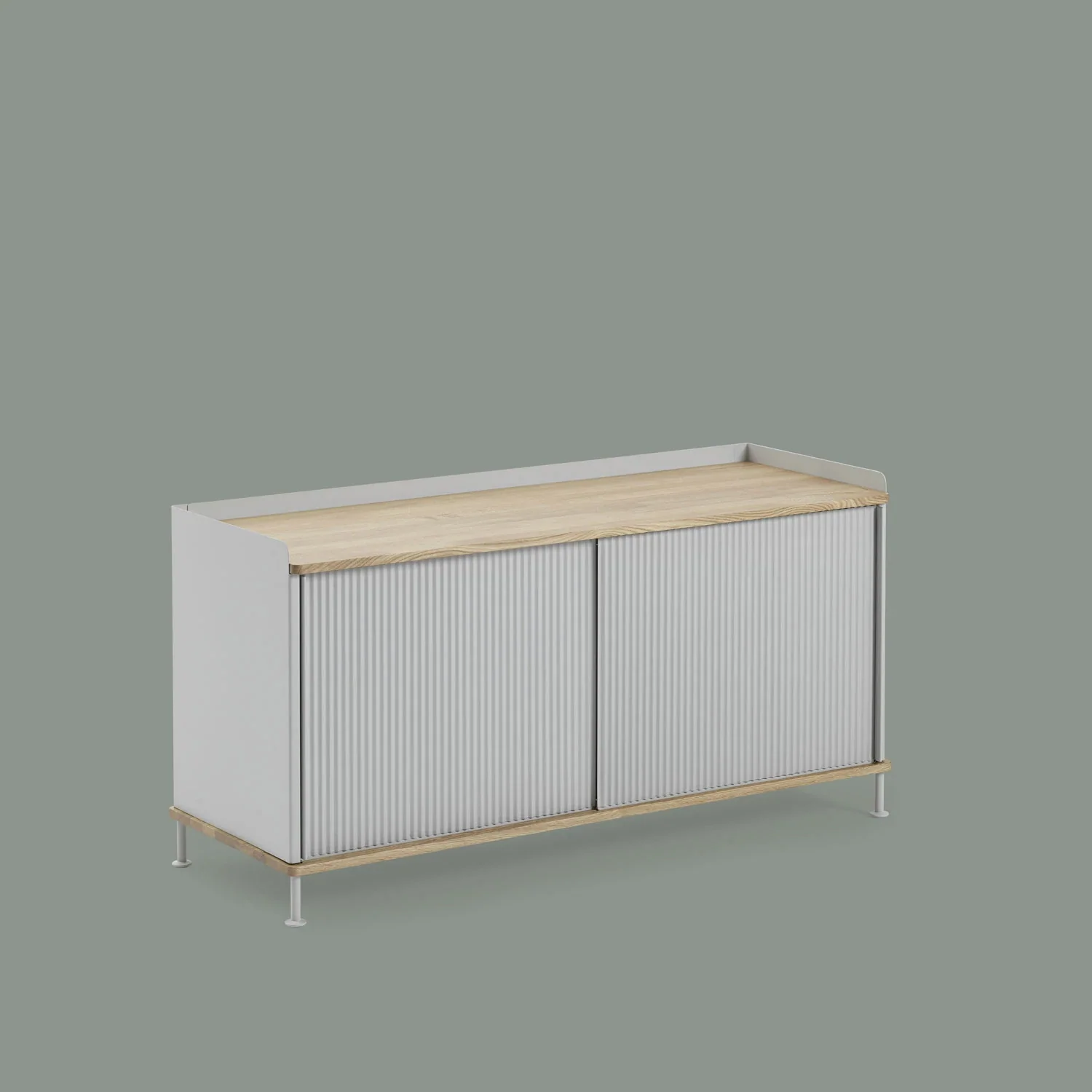 muuto | enfold sideboard low | grey + oiled oak - Image 6