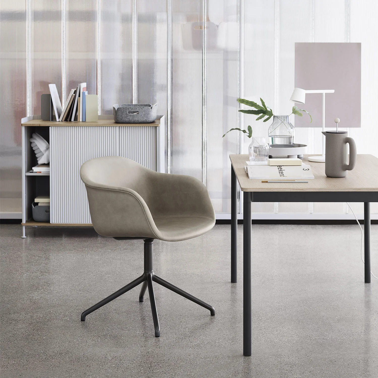 muuto | enfold sideboard tall | grey + oiled oak - Image 2