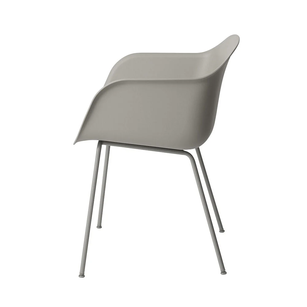muuto | fiber armchair | tube base | grey recycled + grey - Image 5