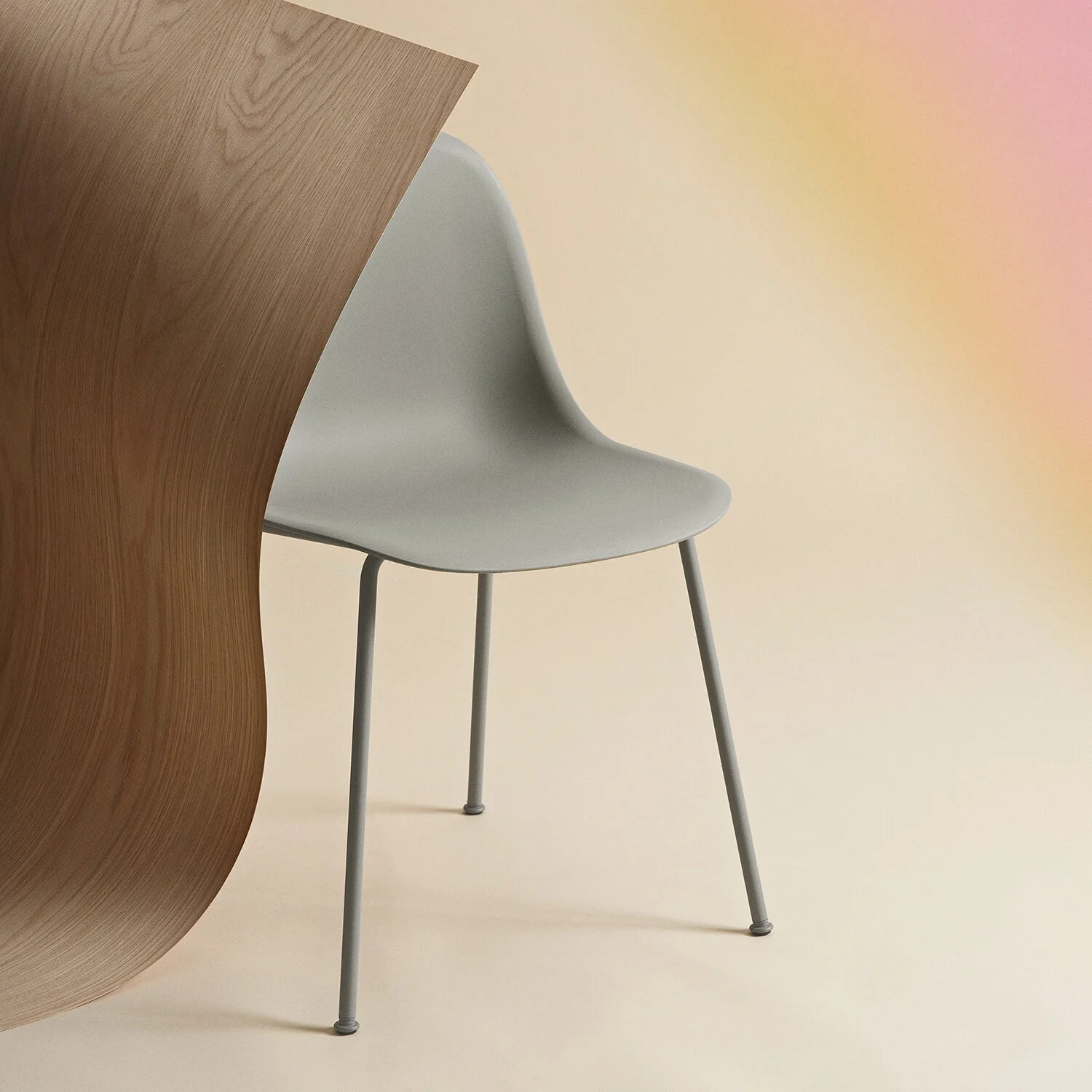 muuto | fiber side chair | tube base | grey recycled + grey ~ DC - Image 5