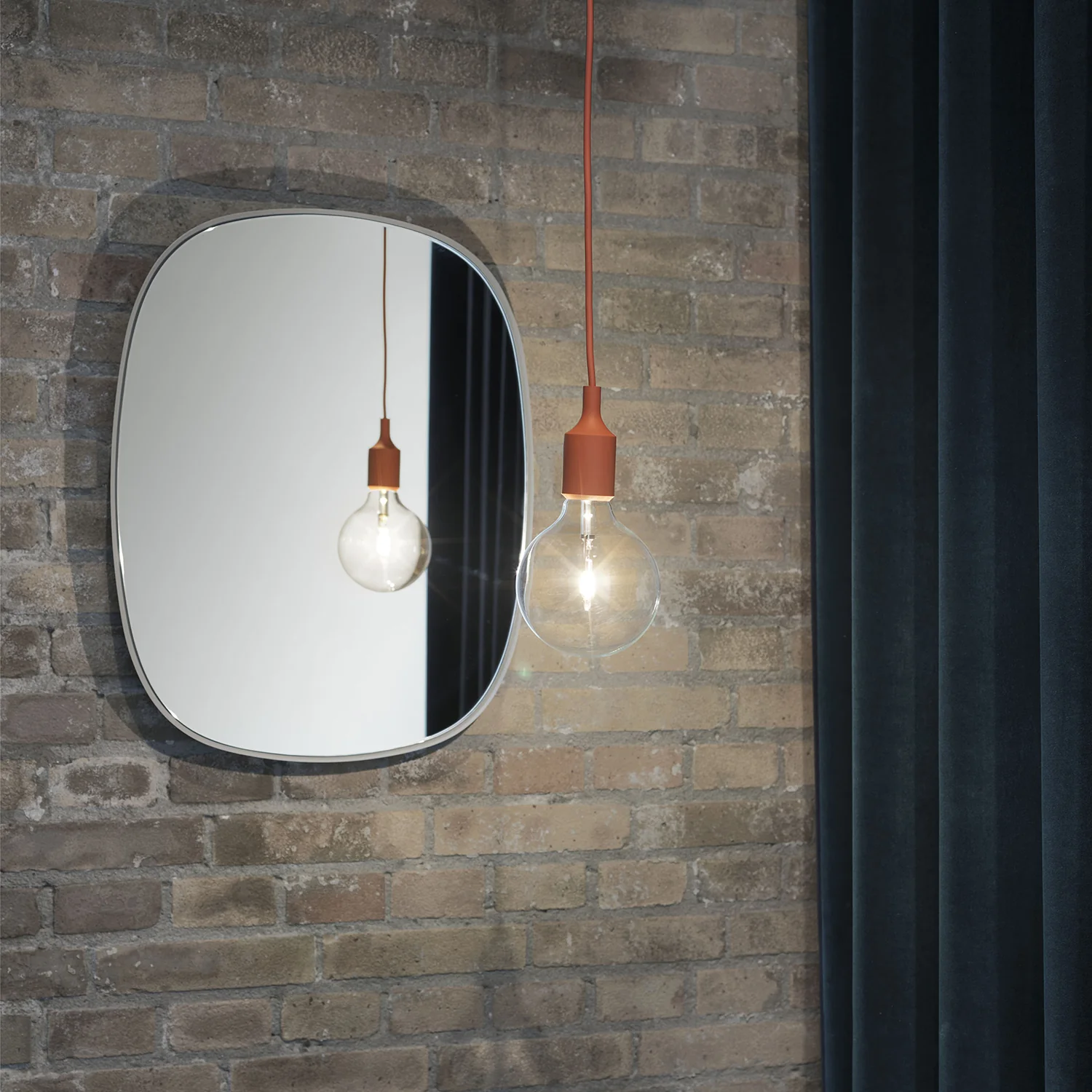 muuto | framed mirror | dark green + clear glass | small - Image 4