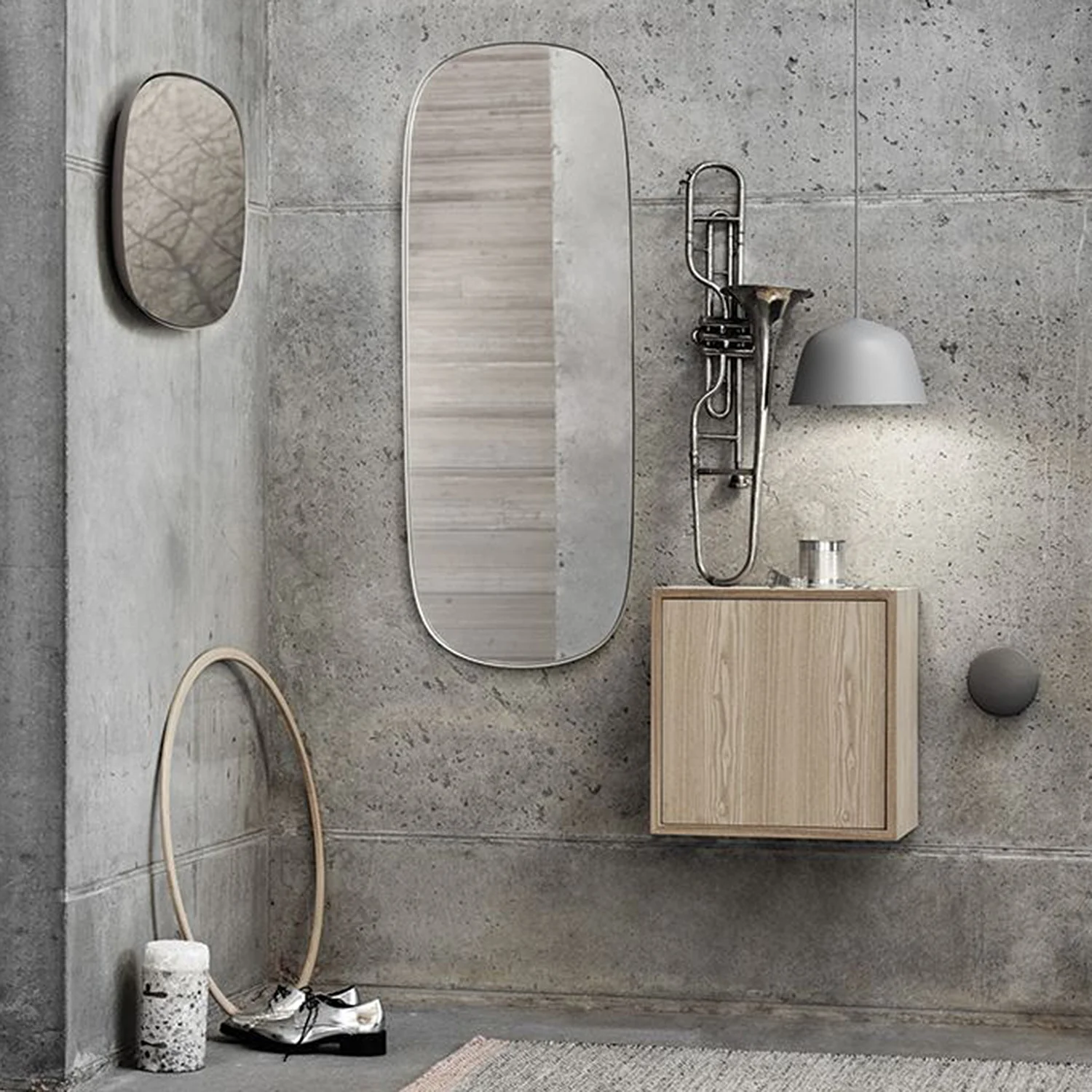 muuto | framed mirror | grey + clear glass | large - Image 2