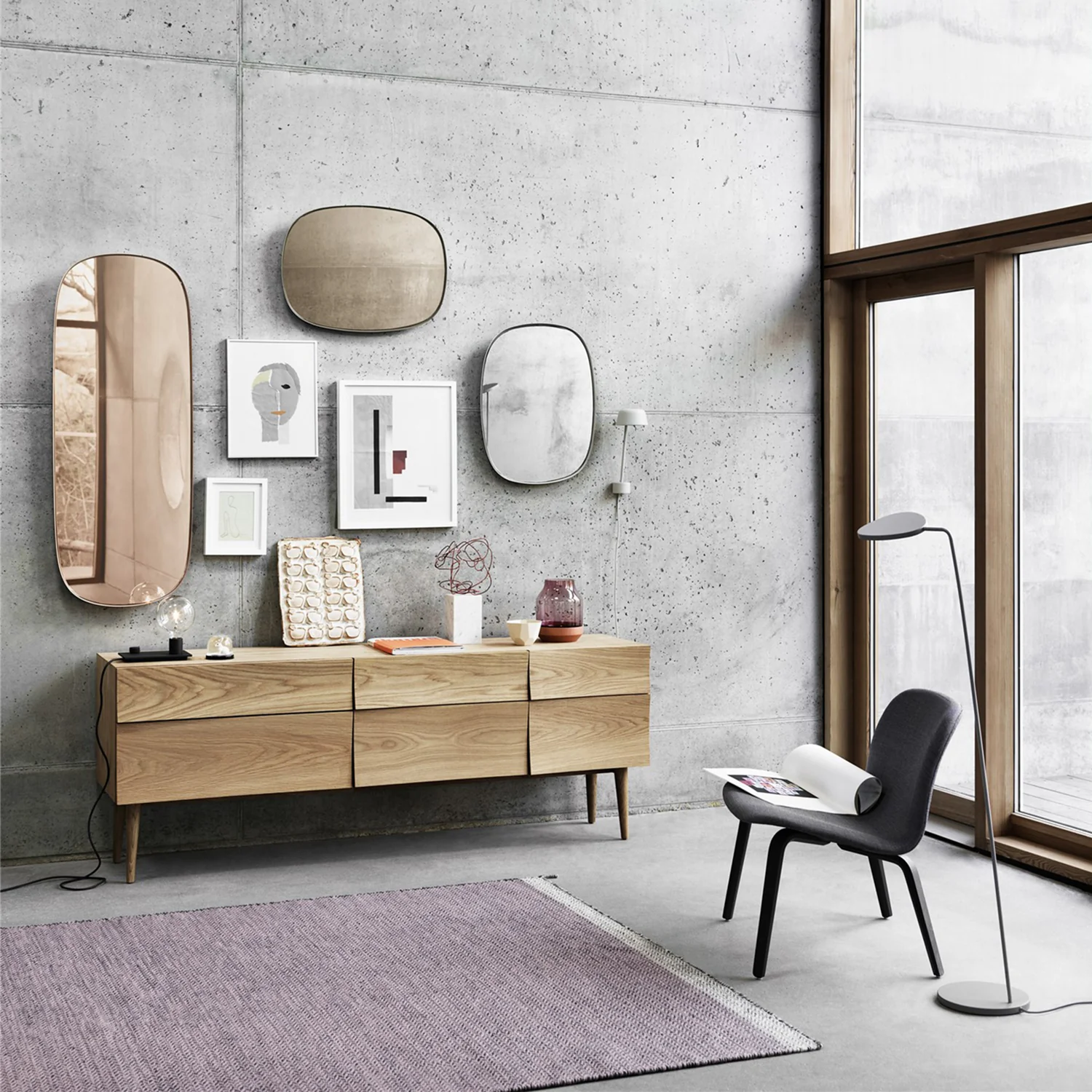 muuto | framed mirror | taupe + clear glass | large - Image 5