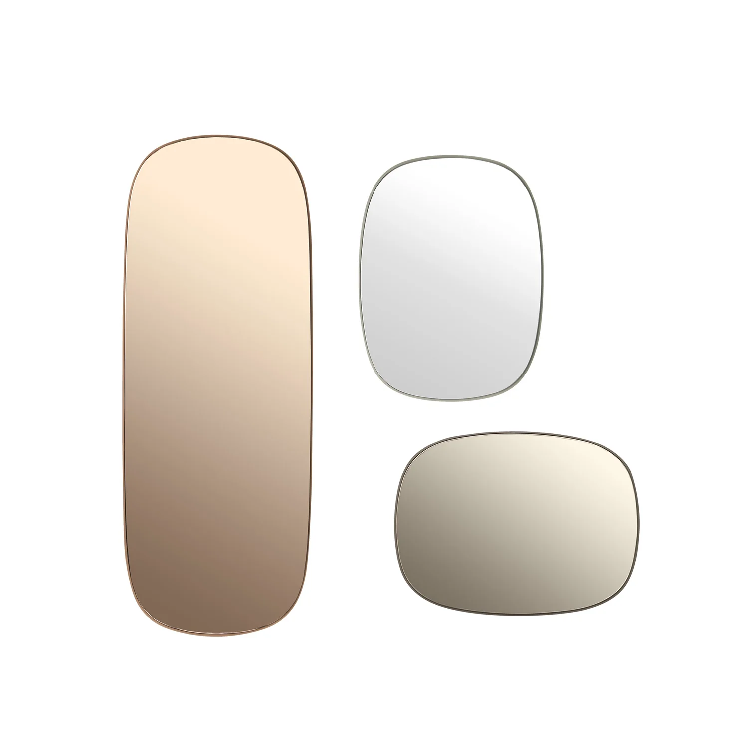 muuto | framed mirror | taupe + taupe glass | small - Image 9