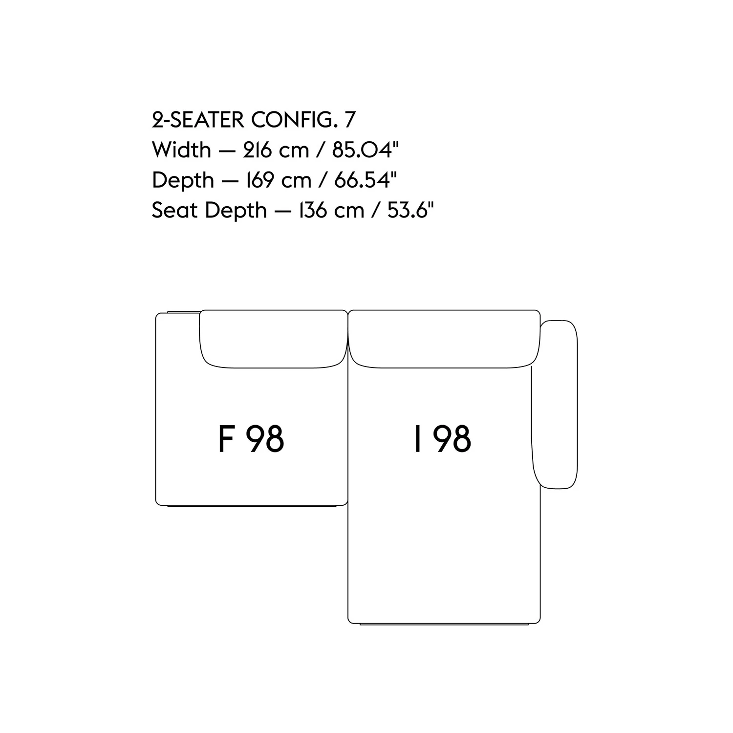 muuto | in situ modular sofa | 2 seater config 7 | ocean 32 - Image 5