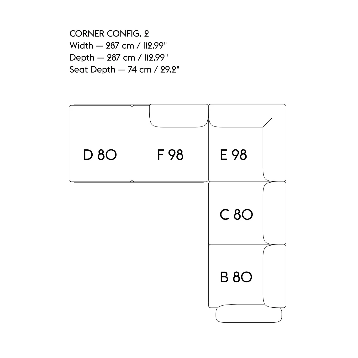 muuto | in situ modular sofa | corner config 2 | ocean 32 ~ DC - Image 10