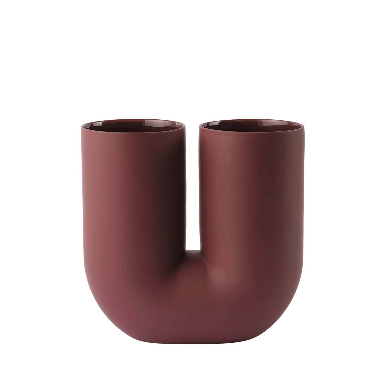 muuto | kink vase | deep red earthenware 26cm