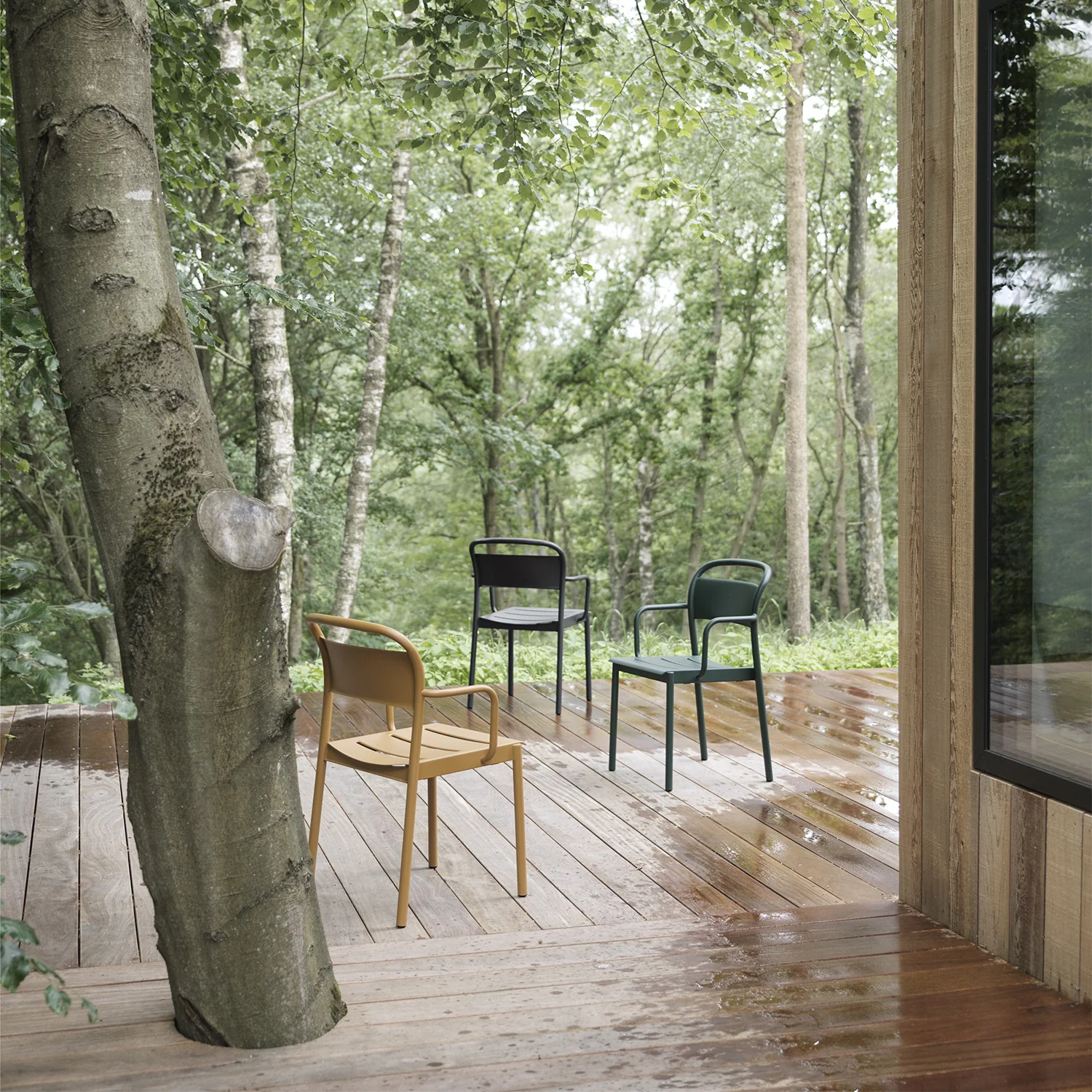 muuto | linear steel armchair | burnt orange - Image 3