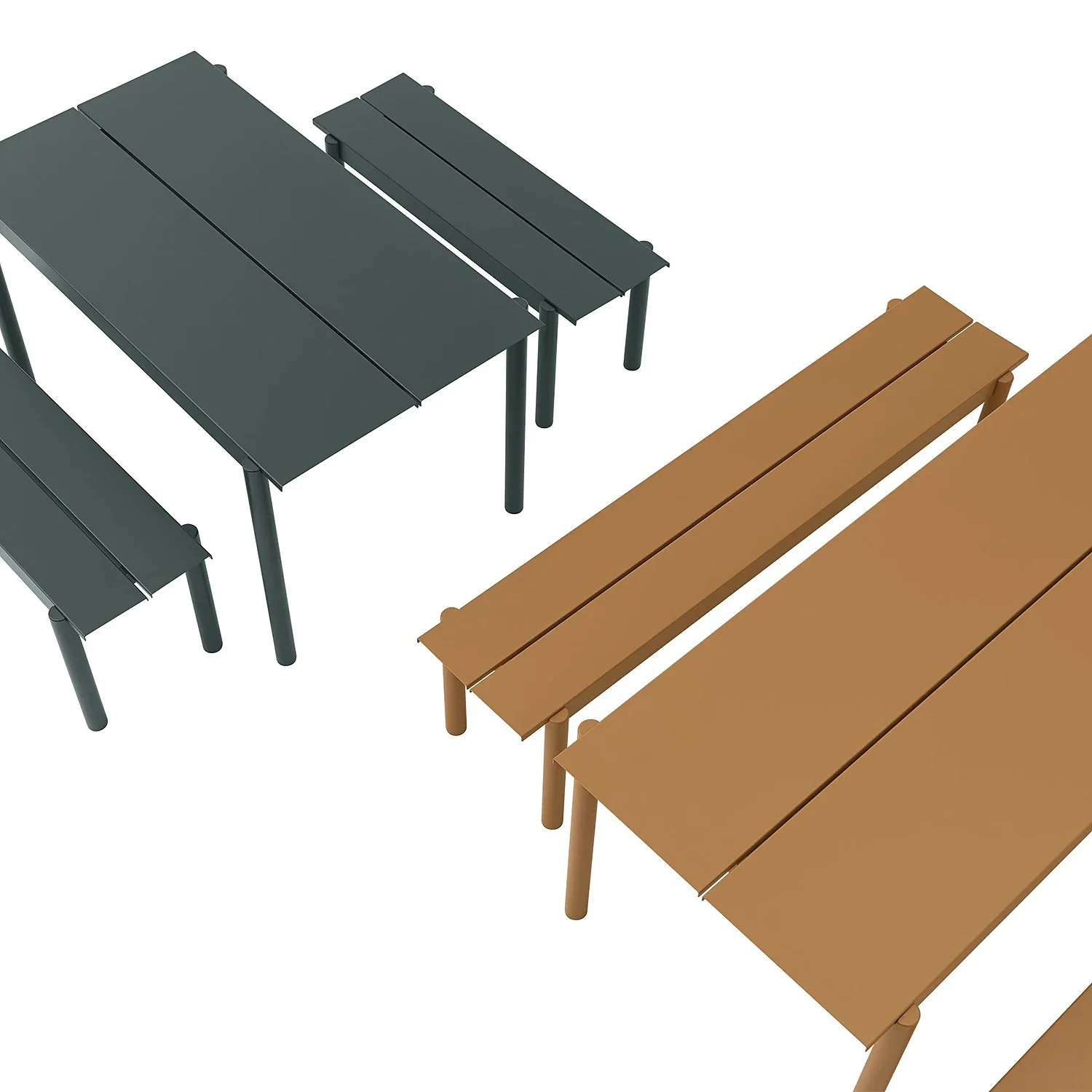 muuto | linear steel bench | burnt orange 110cm - Image 9