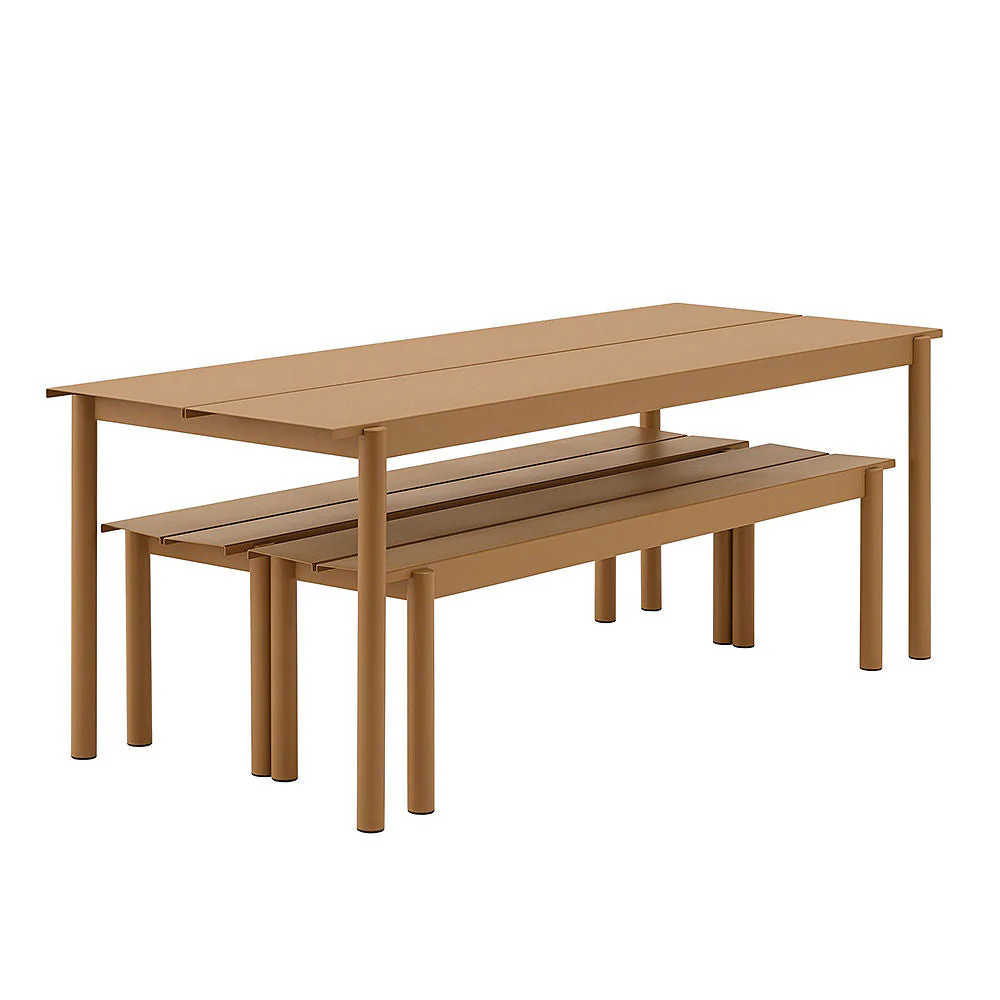 muuto | linear steel bench | burnt orange 170cm - Image 3