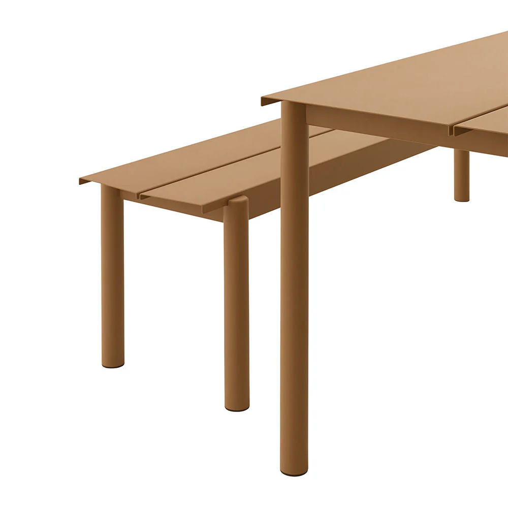 muuto | linear steel bench | burnt orange 170cm - Image 8