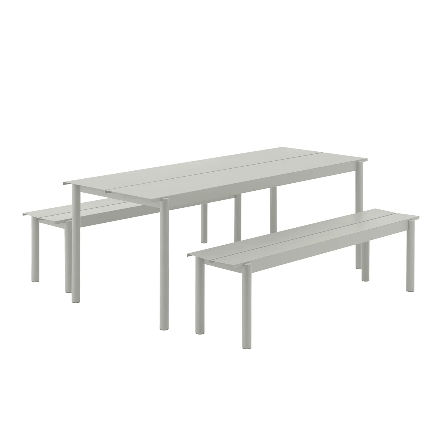 muuto | linear steel bench | grey 170cm - Image 3